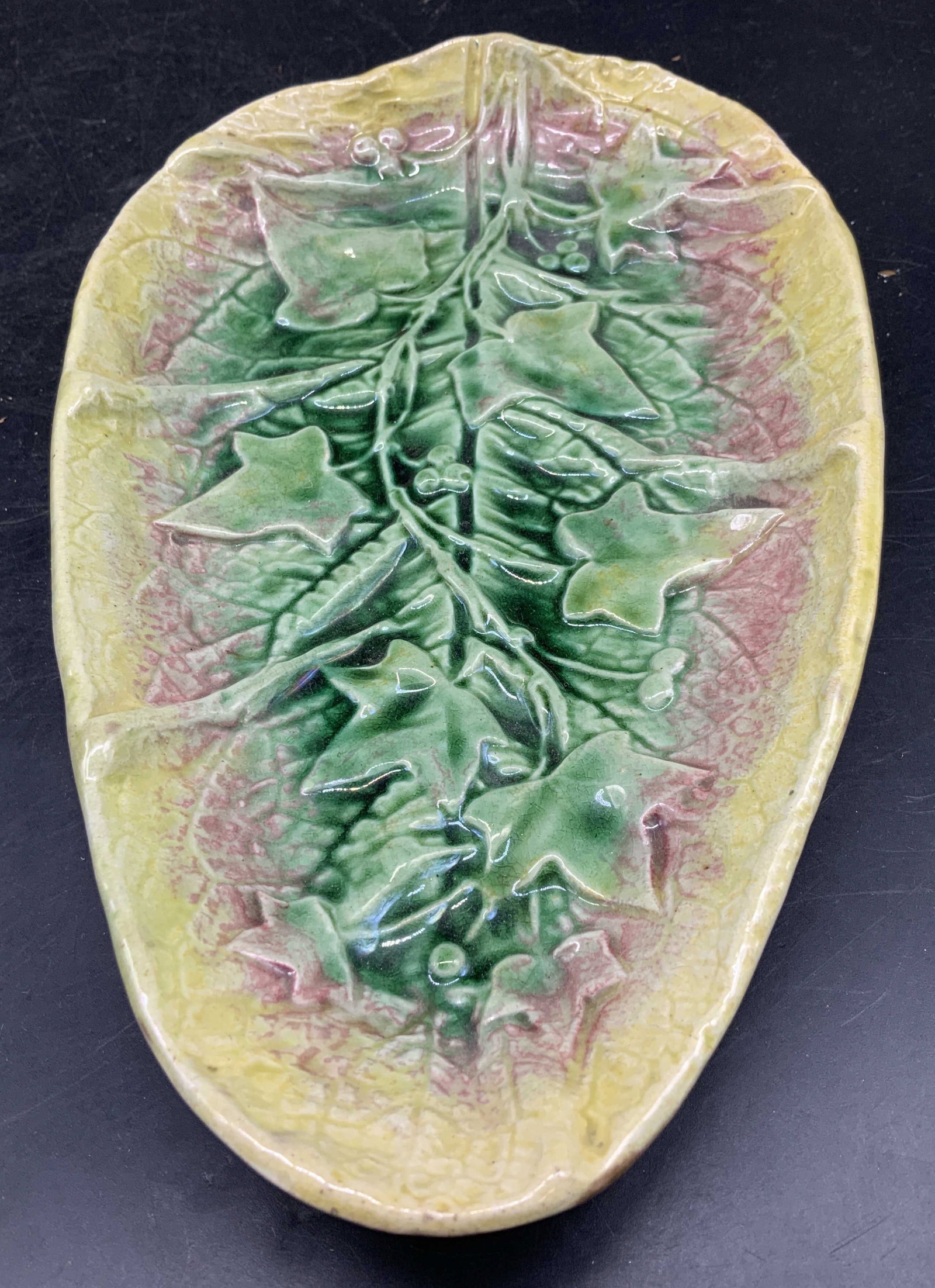 Antq Thomas Forester Majolica Serving Tray