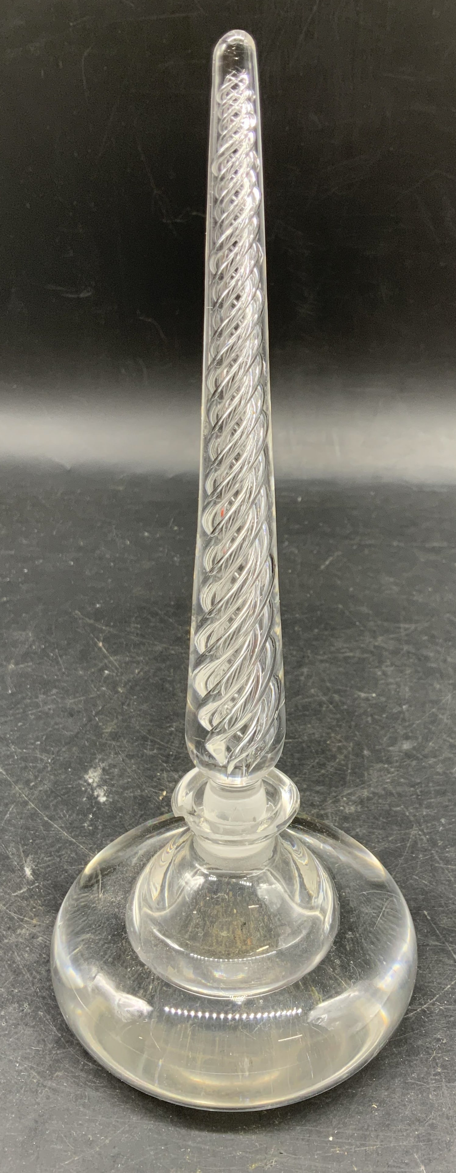 Vntg Cut Crystal Perfume Bottle, Art Deco (1 of 5)