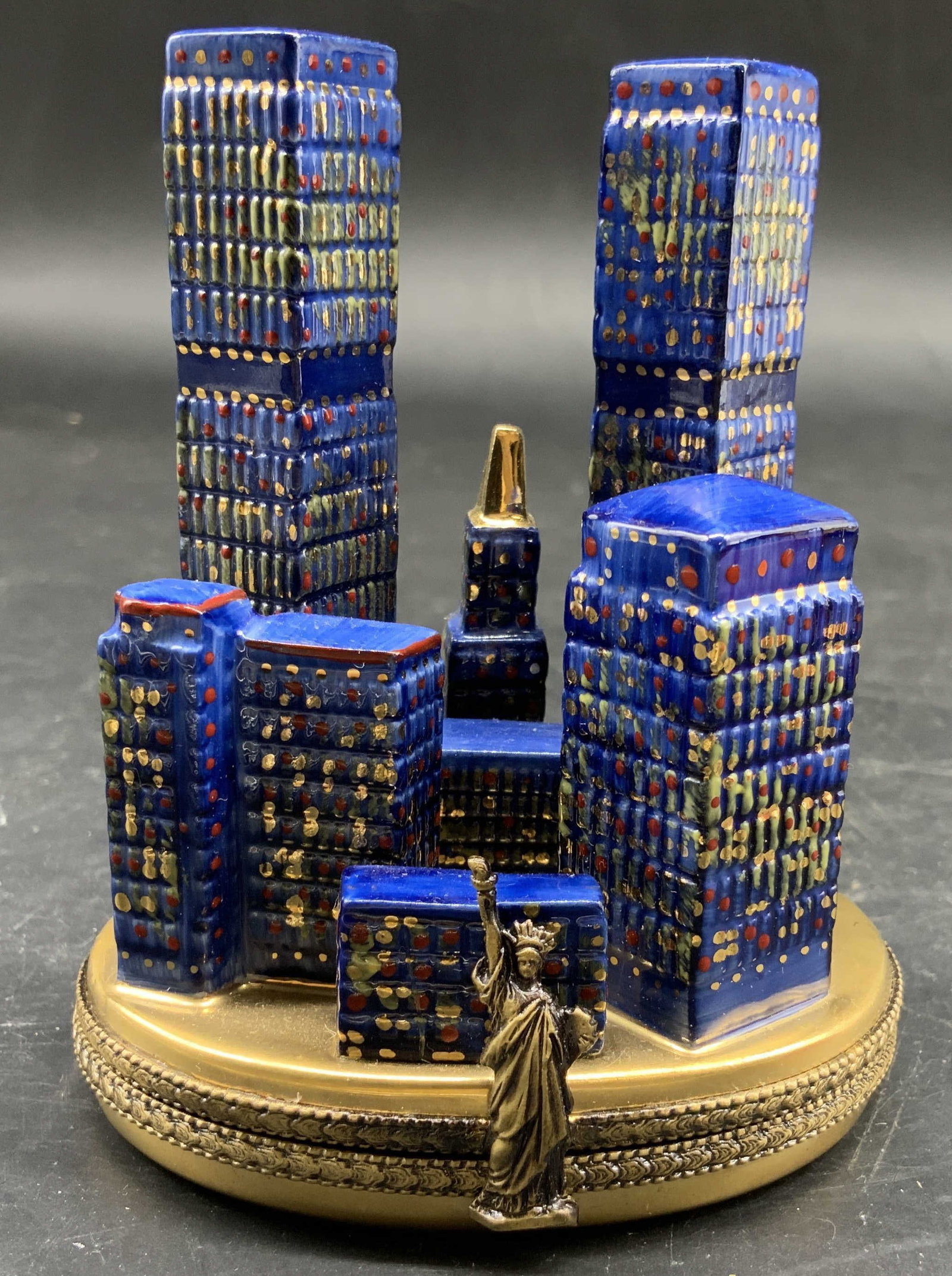 French LIMOGE Porcelain Pillbox, NYC