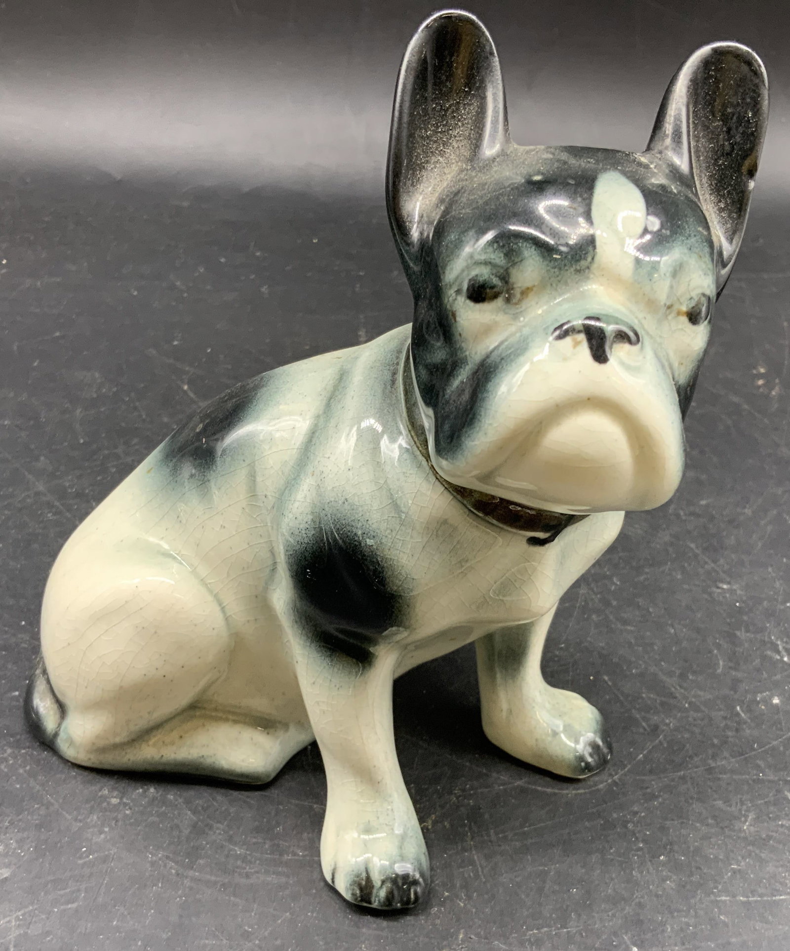 Vintage French Bull Dog Porceline Figural c 1940