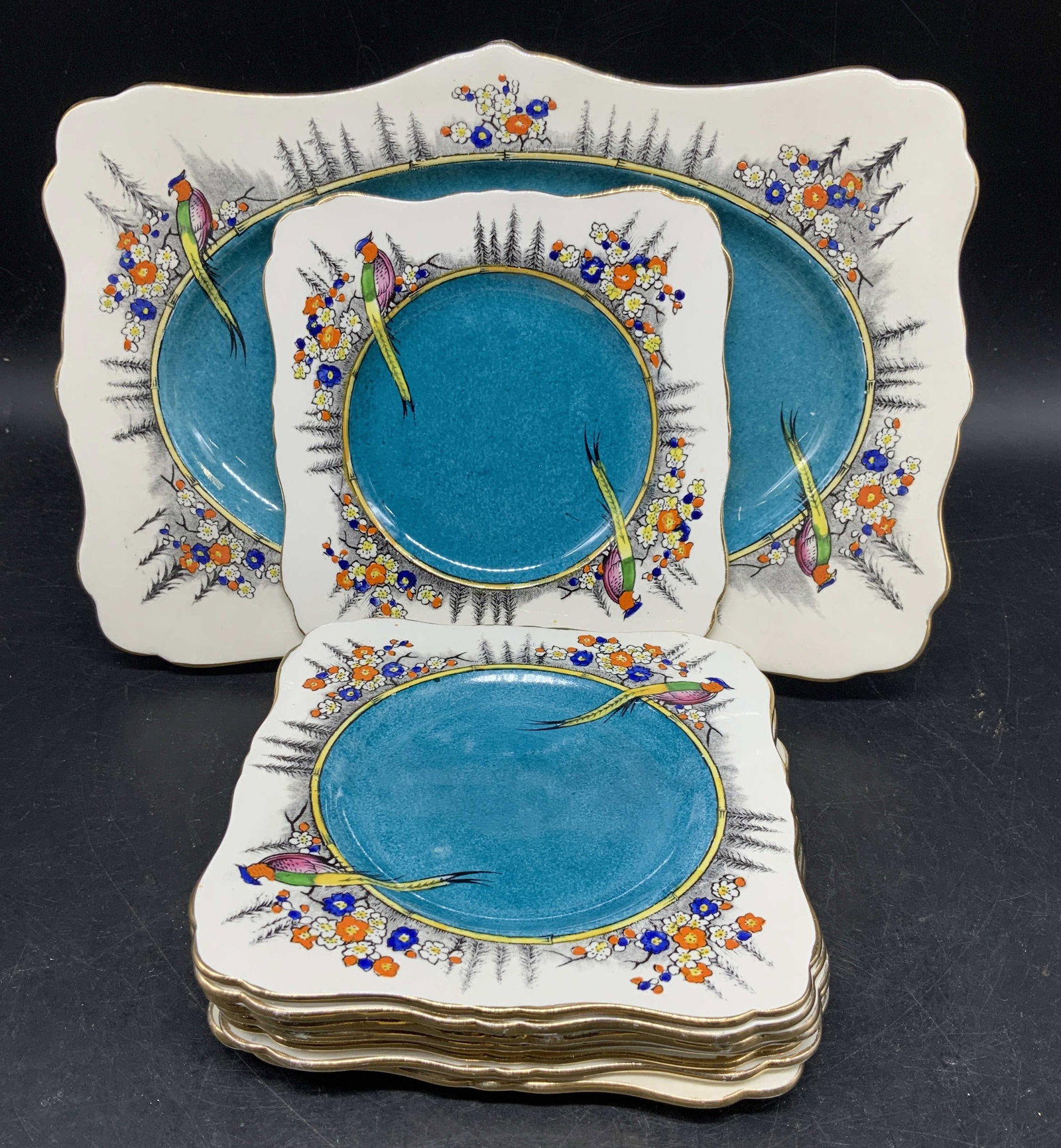 English porcelain RIDEAU ware Dessert Set, 9 pcs (1 of 11)