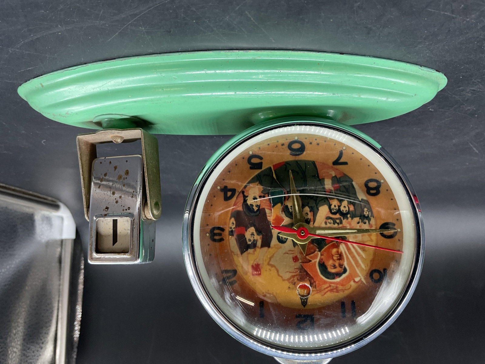 Vntg 1950s Chinese Mao Propaganda Alarm Clock, (1 of 11)