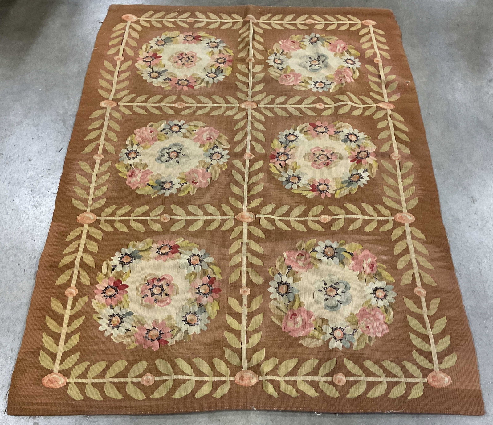 Vntg French Aubusson Needlepoint Wool Carpet (1 of 14)