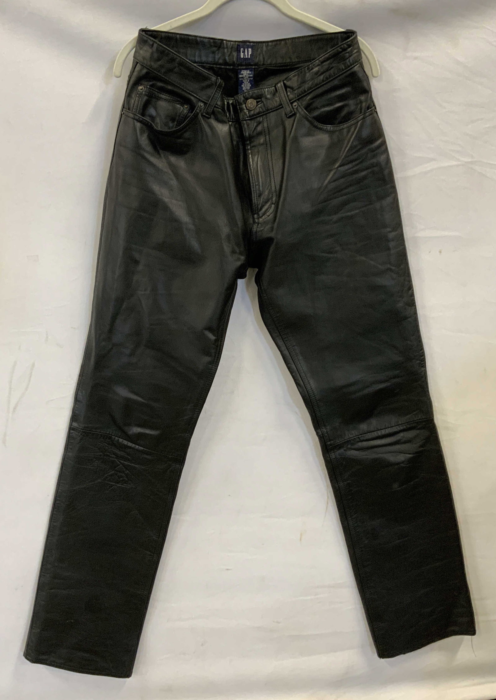 Gap leather pants leg stitch detail (1 of 6)