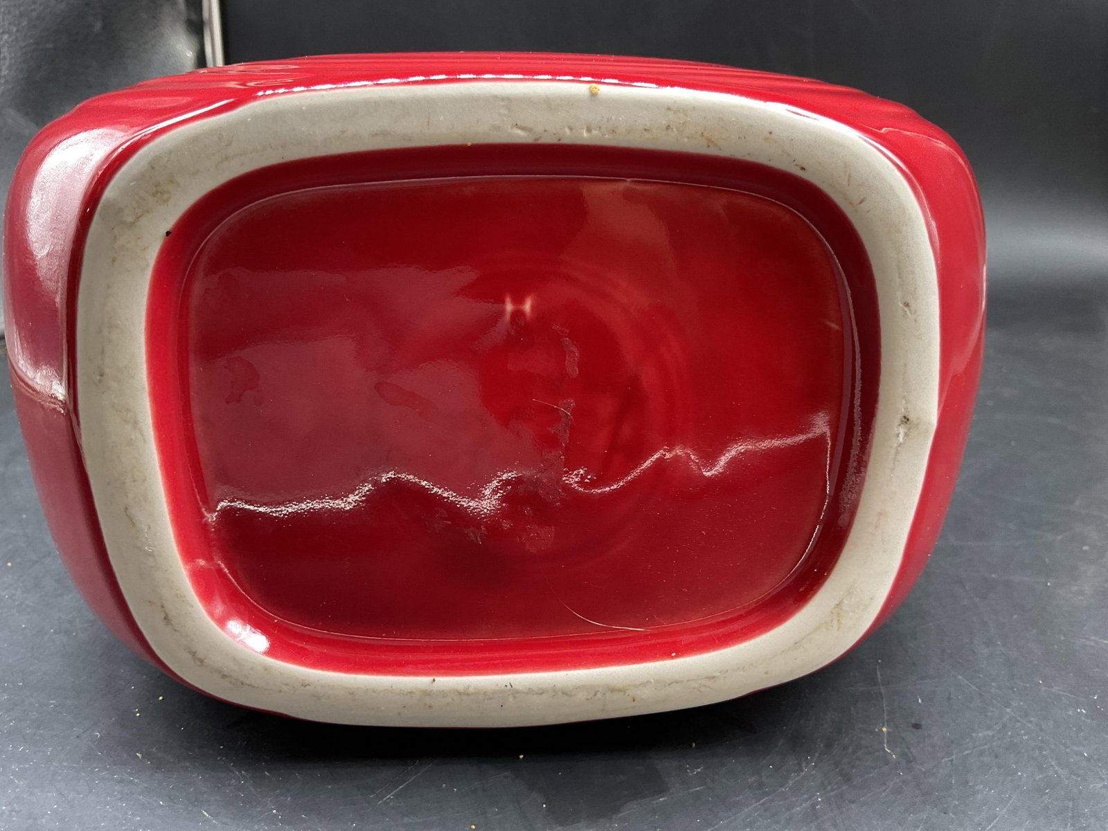 Red Fiesta Ware Large Disk Pitcher - 11