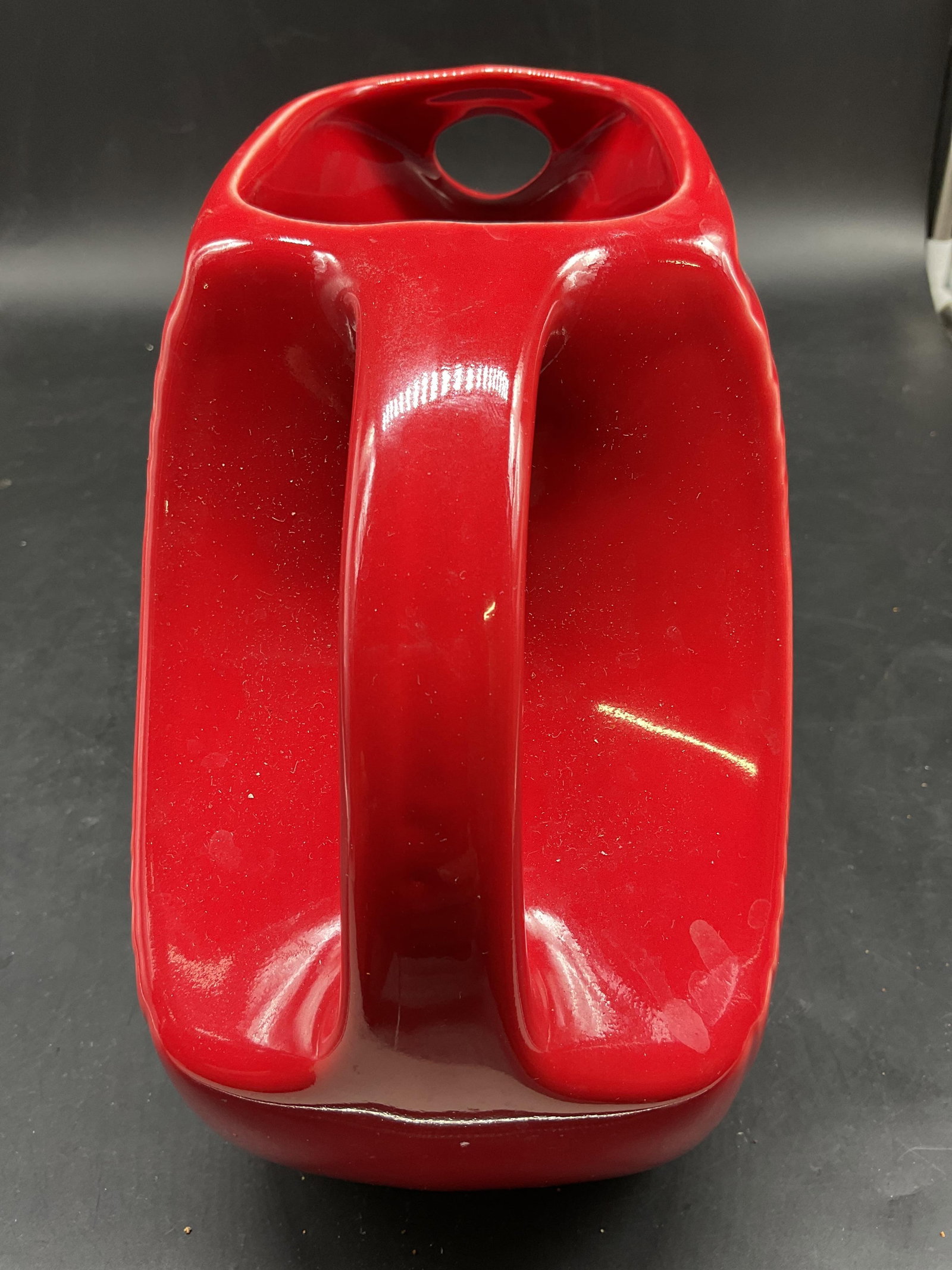 Red Fiesta Ware Large Disk Pitcher - 5