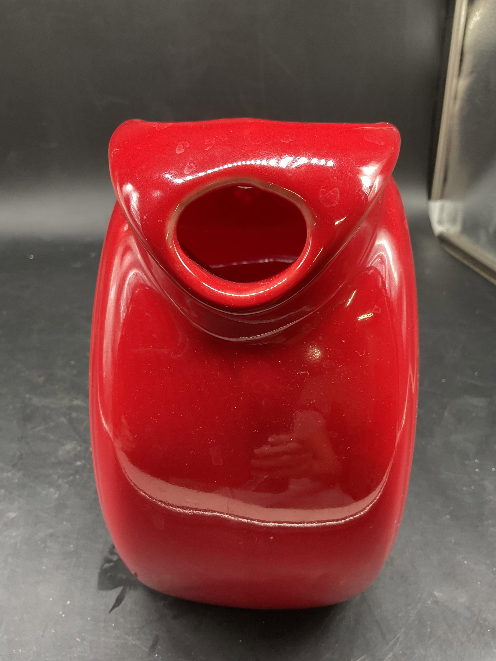 Red Fiesta Ware Large Disk Pitcher - 9