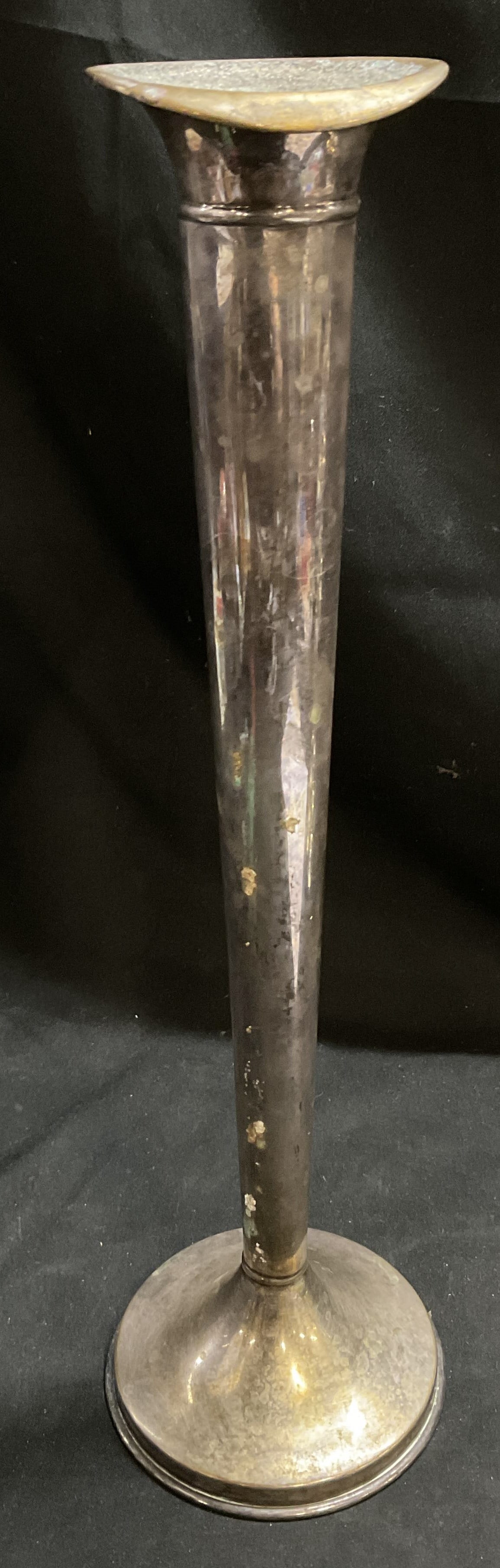 VINTAGE Silver-Plated Trumpet Vase (1 of 6)