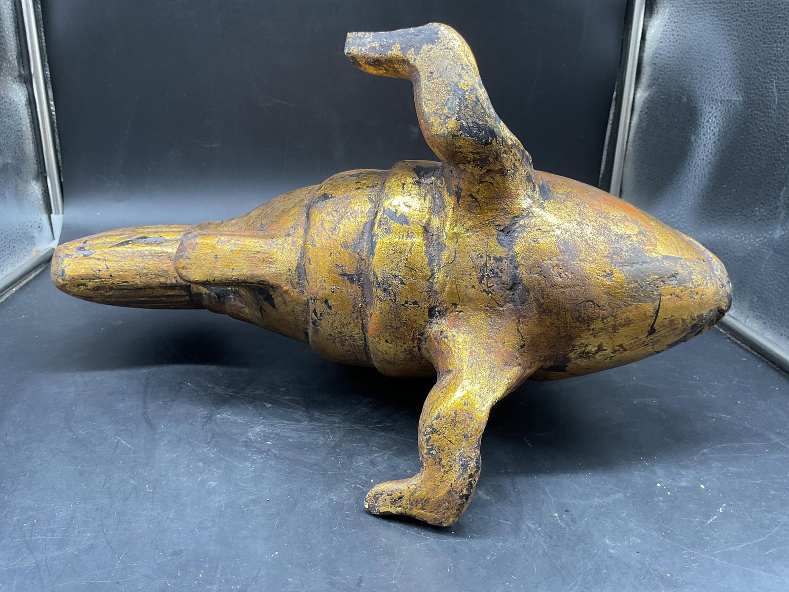 Lg Gold leafed Ceramic Fish Sculpture - 12