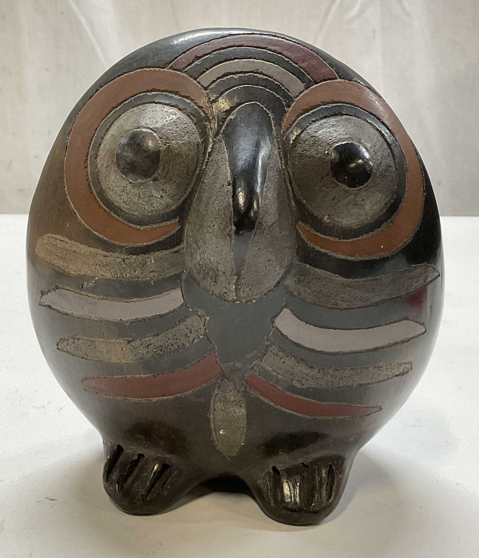 Vintage Mexican Folk Style Pottery Owl Figure (1 of 8)