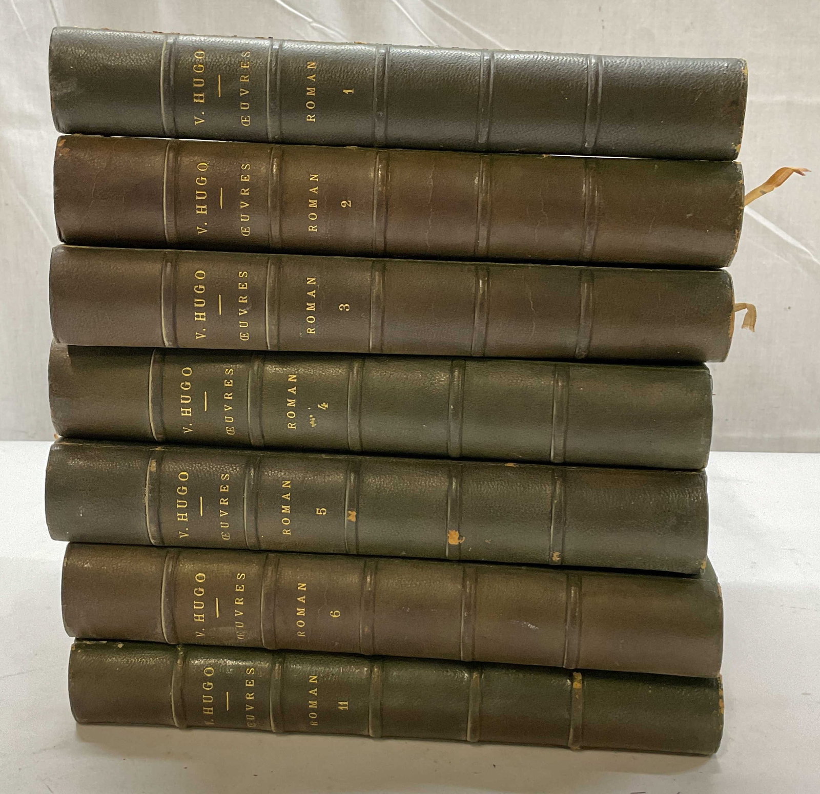 Set 7 1800s Oeuvres Completes De Victor Hugo Bks+ (1 of 8)