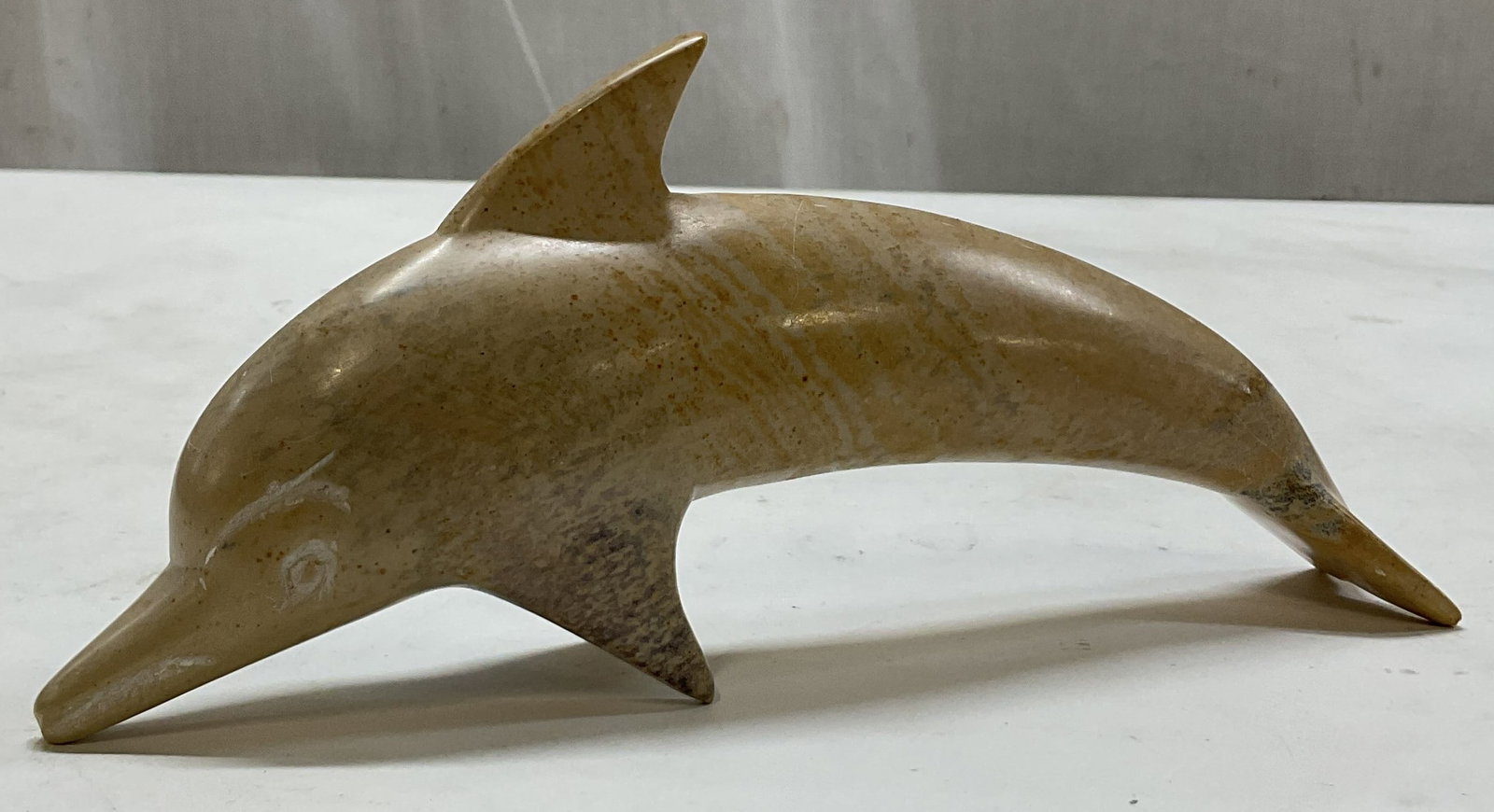 Vintage Hand Carved Stone Dolphin Figure (1 of 7)