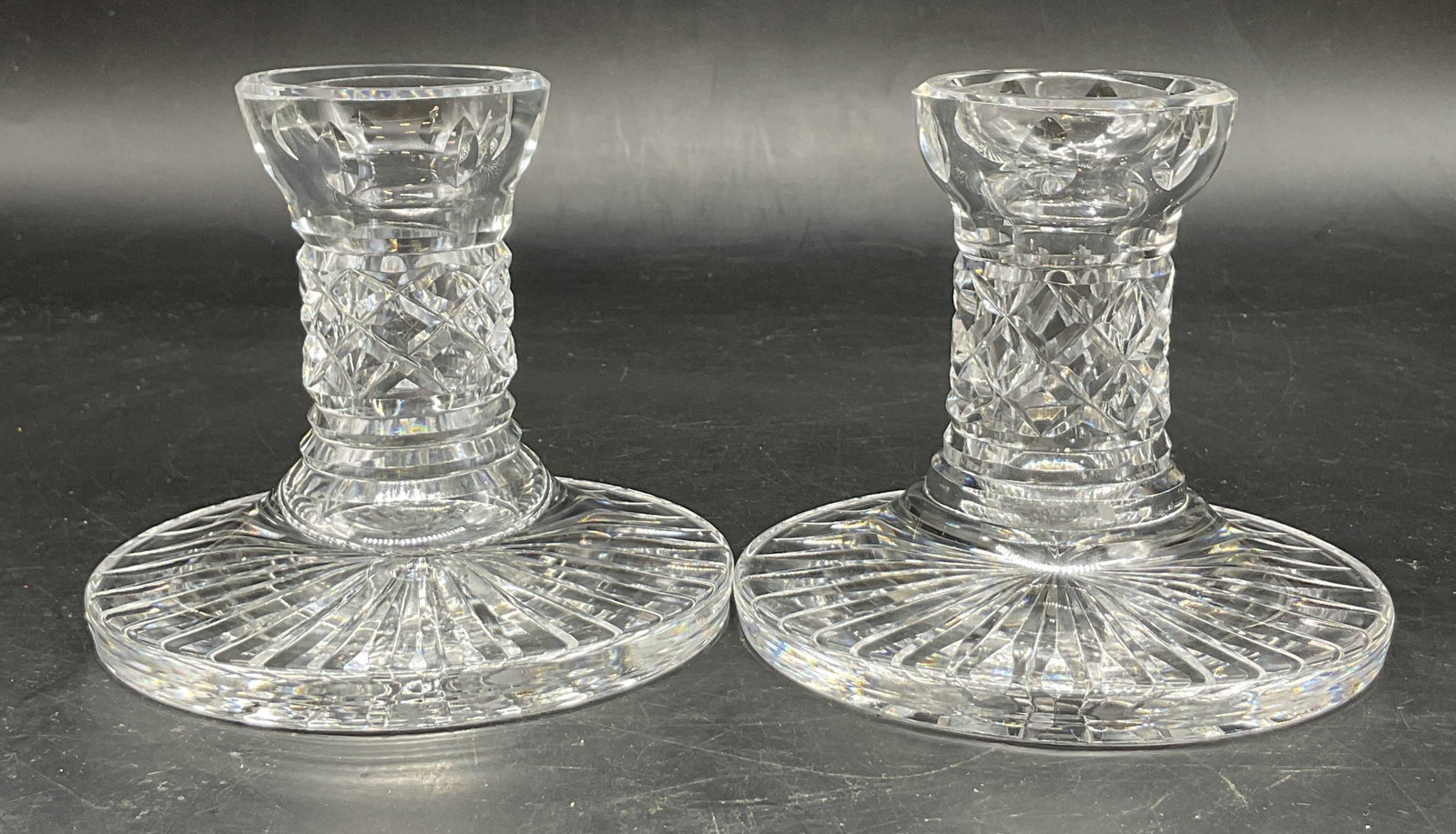 Pair SGND Waterford Crystal Short Candlesticks (1 of 8)