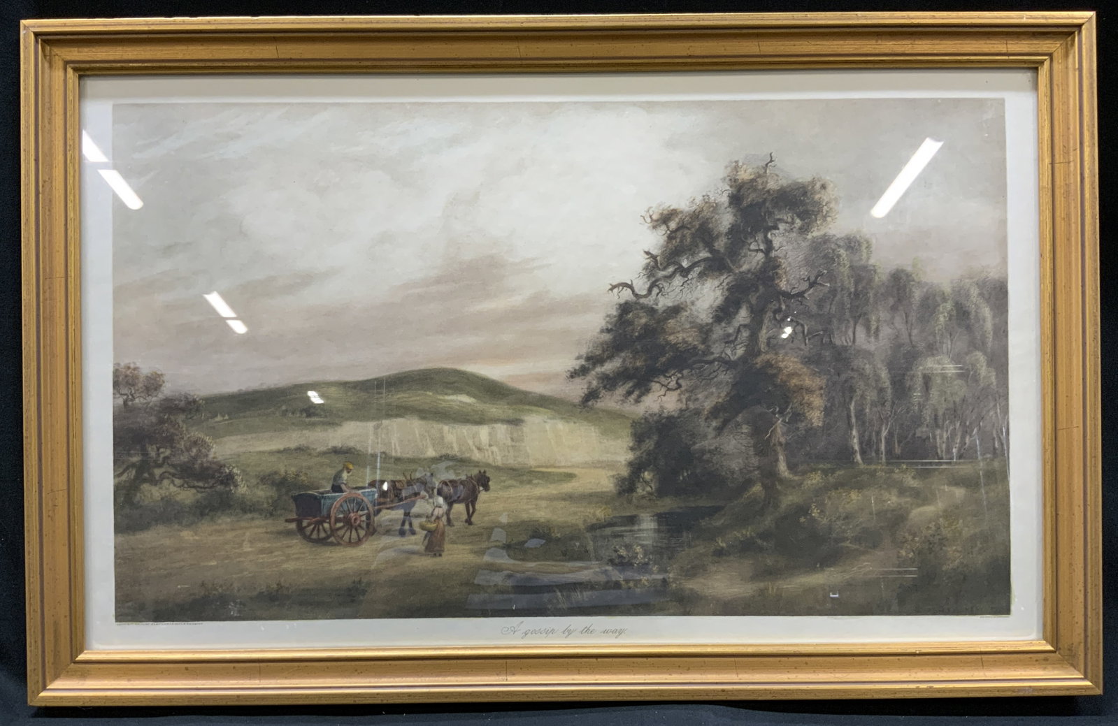 Vtg Sgnd H.G. Walker Offset Lithograph, Framed (1 of 9)
