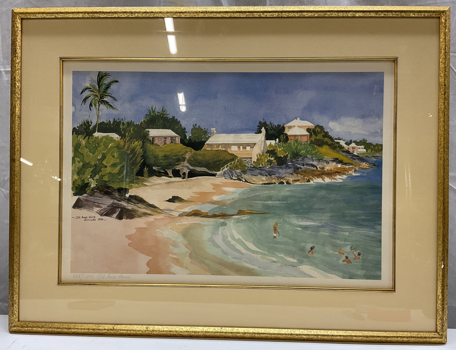 1986 SGND Jill Amos Raine Bermuda Frmd Litho (1 of 10)