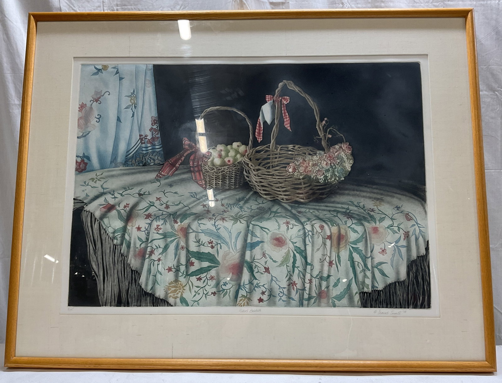 SGND 1988 Elaine Sumel Peters Baskets Etching (1 of 14)