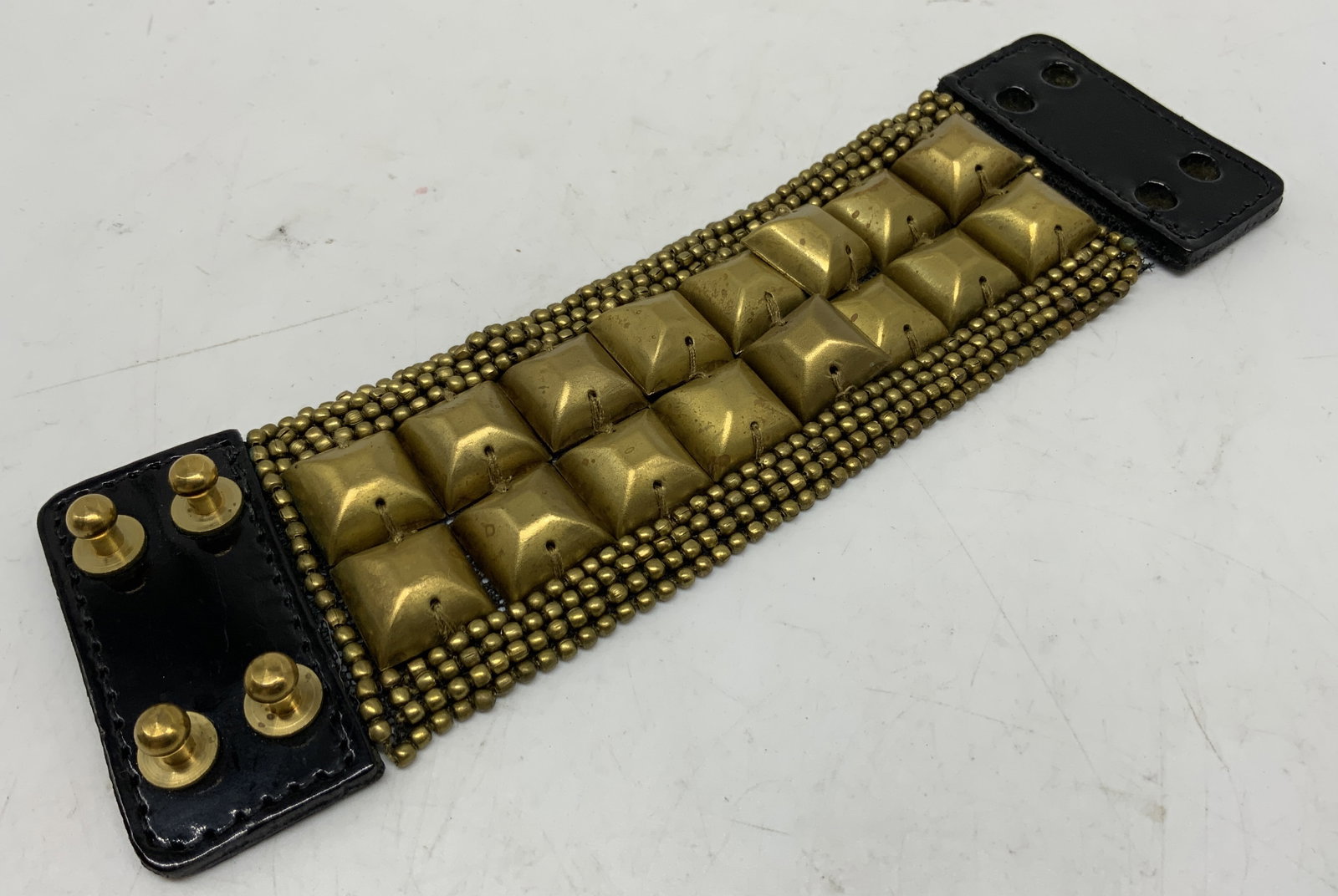 V. Fiona Paxton Brass Studded Leather Cuff (1 of 9)