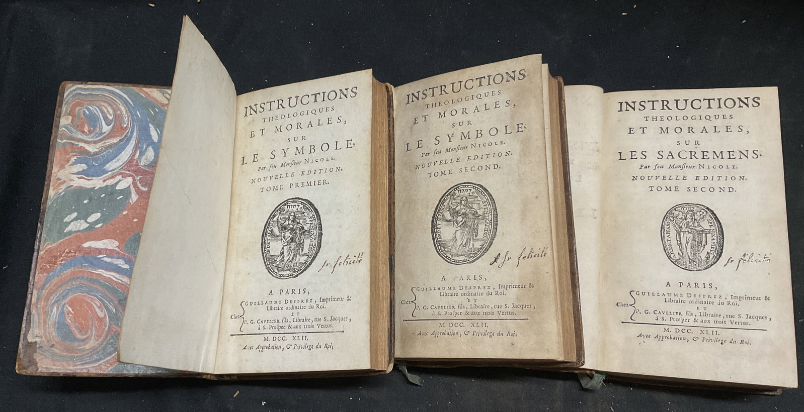 Lt3 ANTQ 1742 Pierre Nicole Religious Text FRANCE (1 of 7)