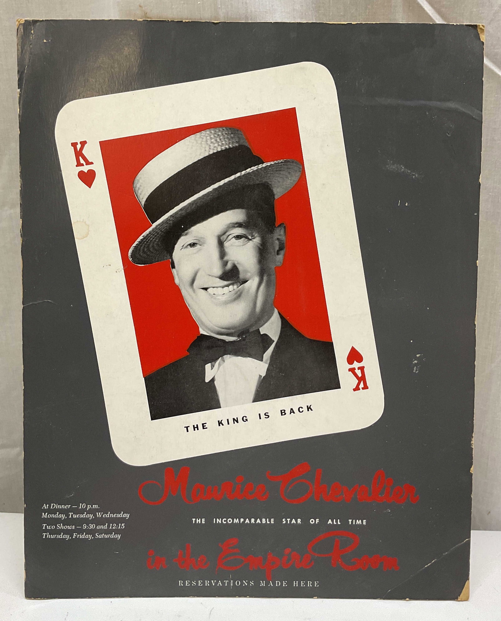 Vintage Maurice Chevalier French Promotional Card (1 of 8)