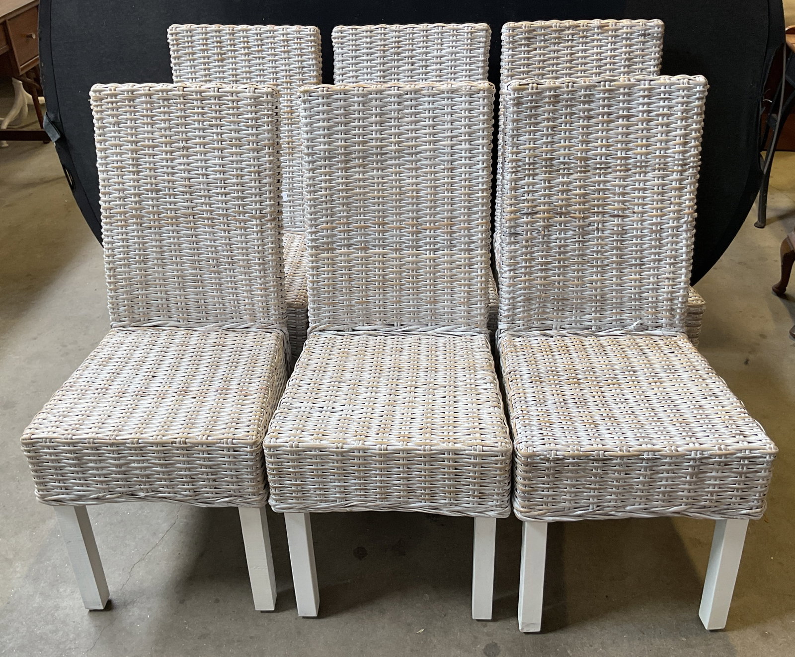 St6 Safavieh Pembrooke Woven Rattan Dining Chairs (1 of 11)