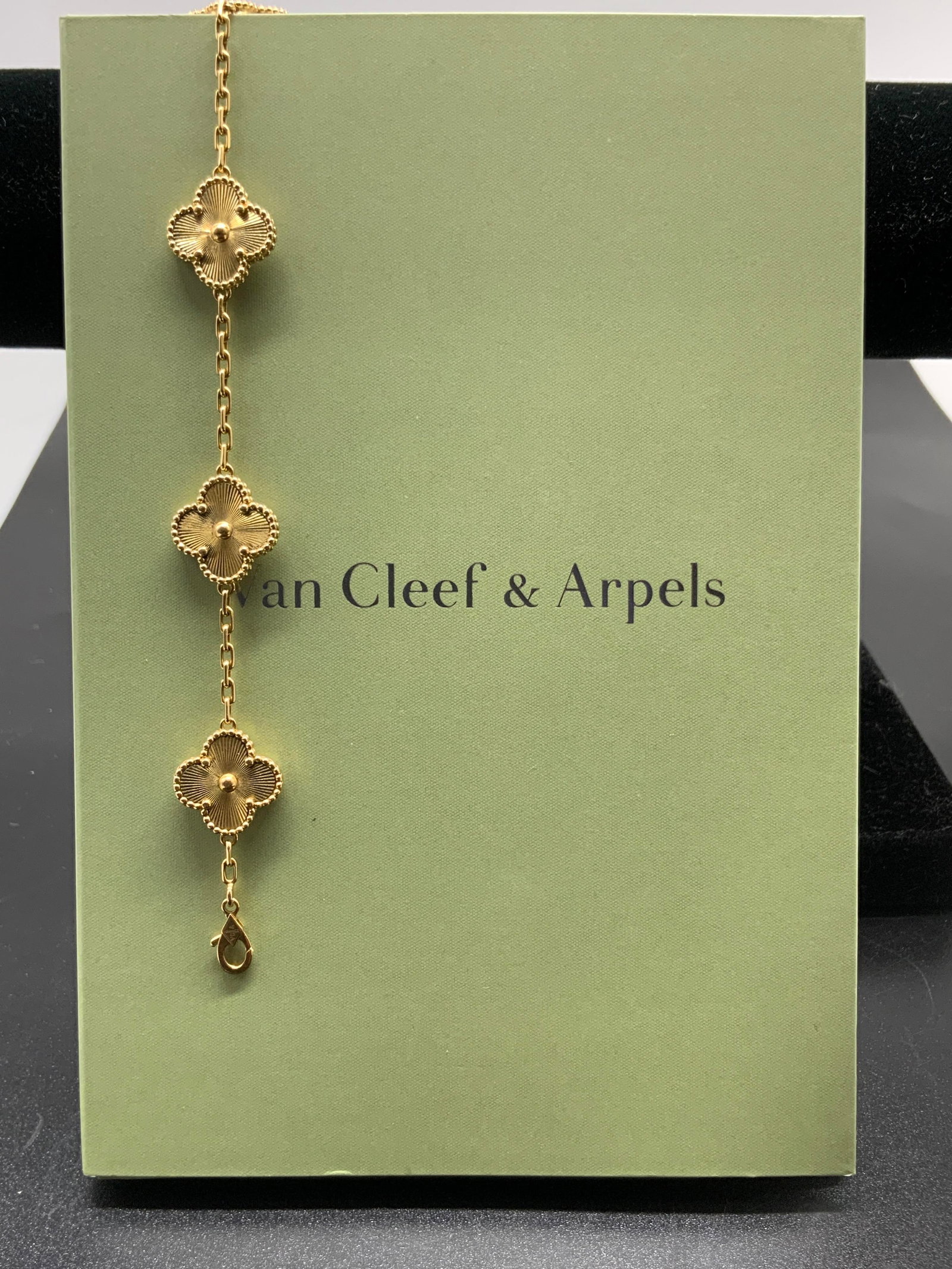 Van Cleef 18K Gold Alhambra Bracelet w Cert. - 10