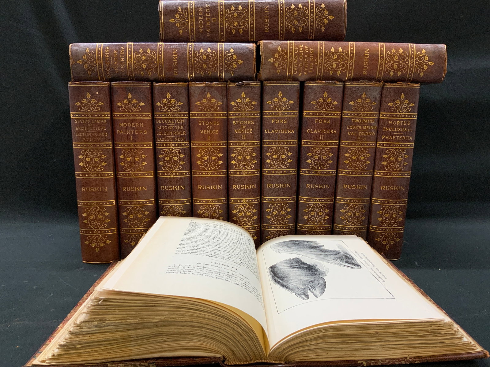 Antq Lt13 Collected Wrks of John Ruskin Bks (1 of 10)