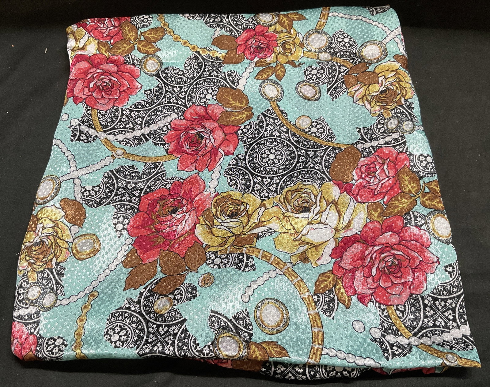 VTG Equestrian Floral Silk Scarf (1 of 6)