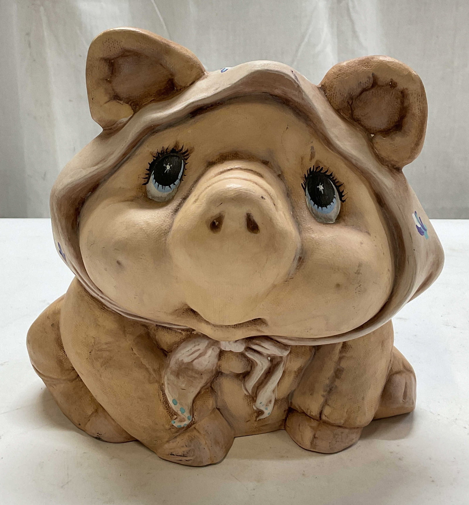 Vintage Hand Painted Ceramic Chubby Pig Figure (1 of 7)
