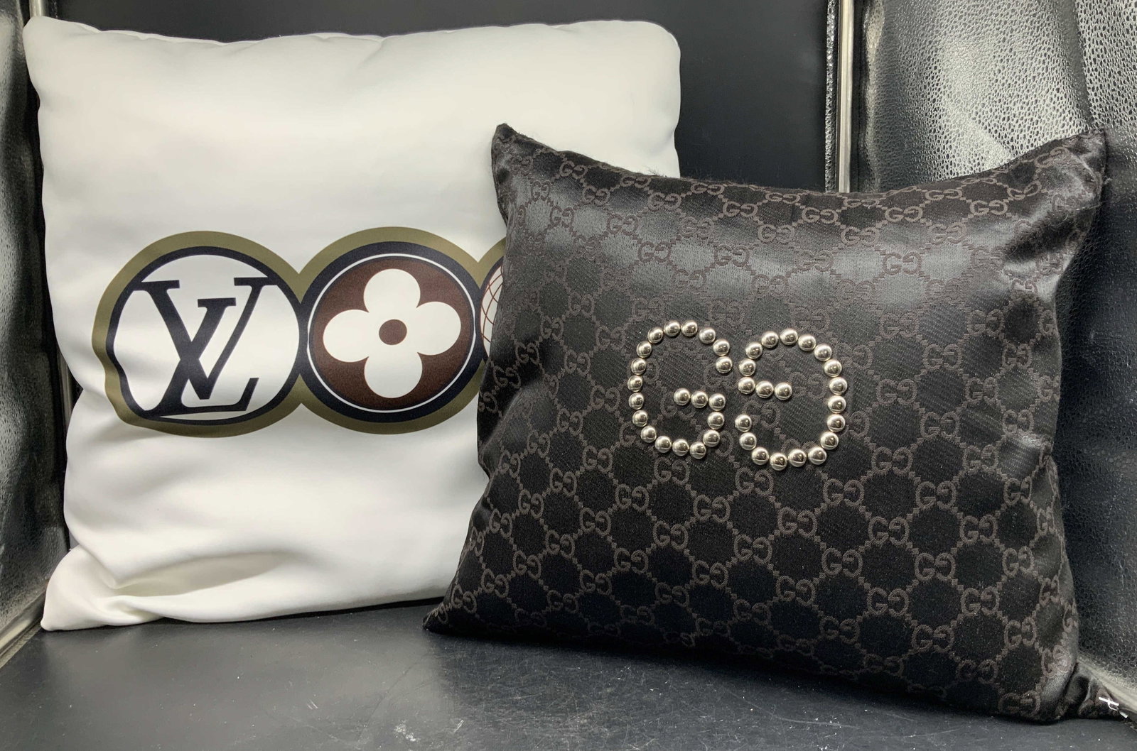Lot 2 Designer Logo Inspired Pillows (1 of 5)