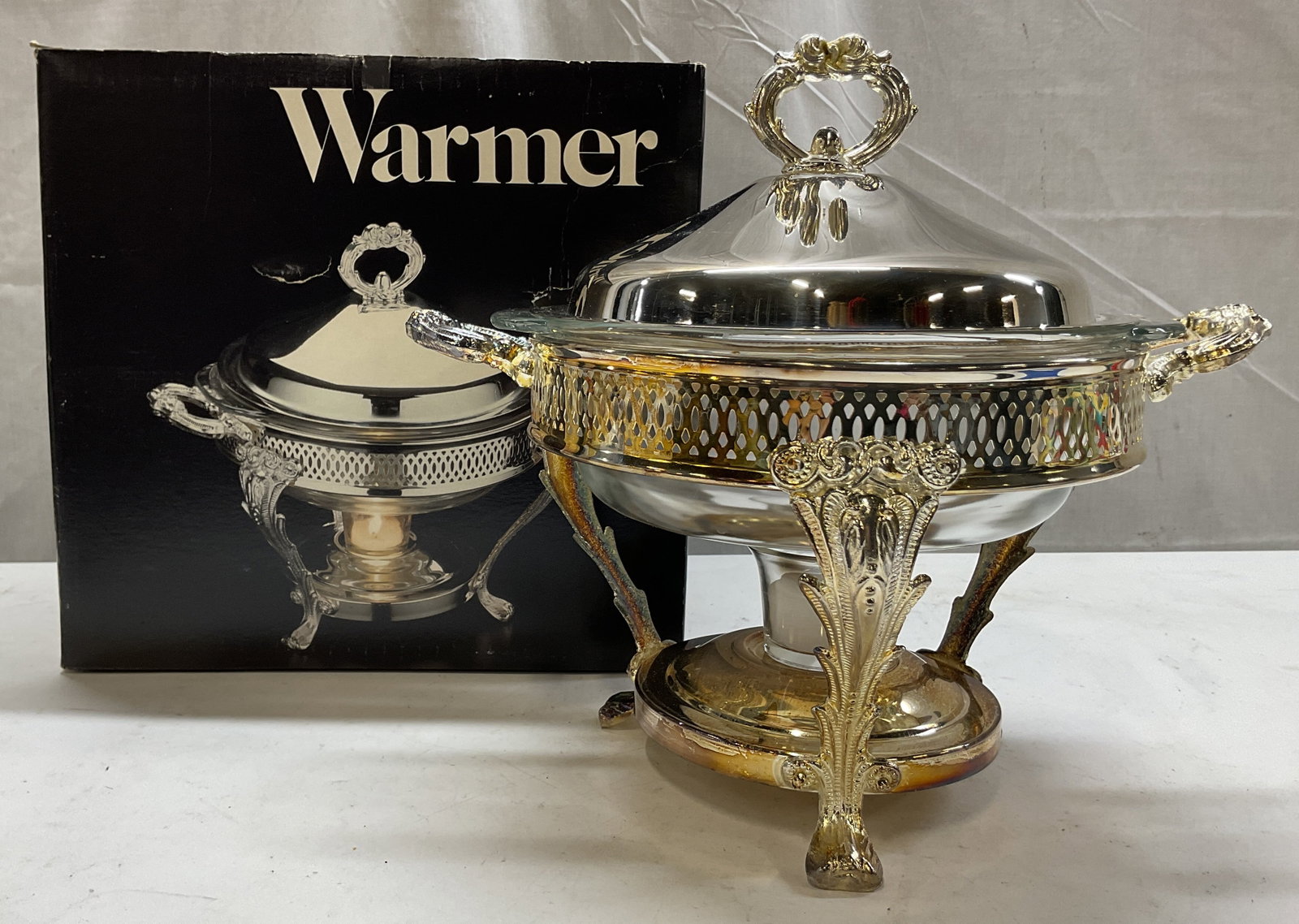 Leonard Silver Plated Food Warmer W OG Box Italy (1 of 14)