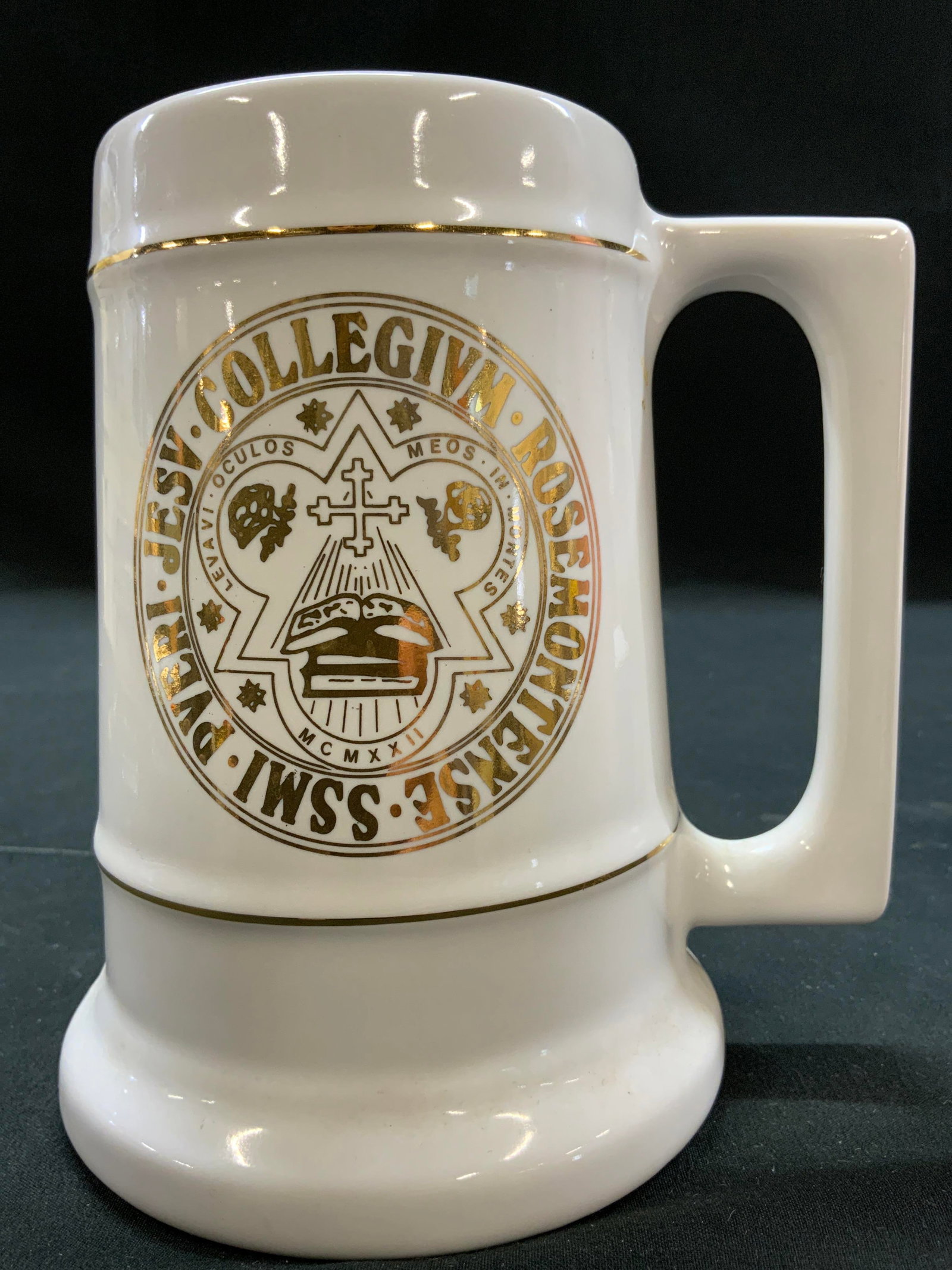 Vtg Rosemont College Ceramic Beer Stein Mug (1 of 6)