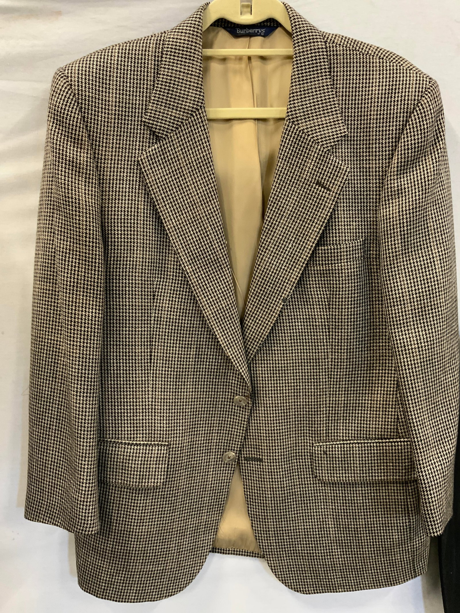 Vntg Burberrys houndstooth blazer 1980s (1 of 6)