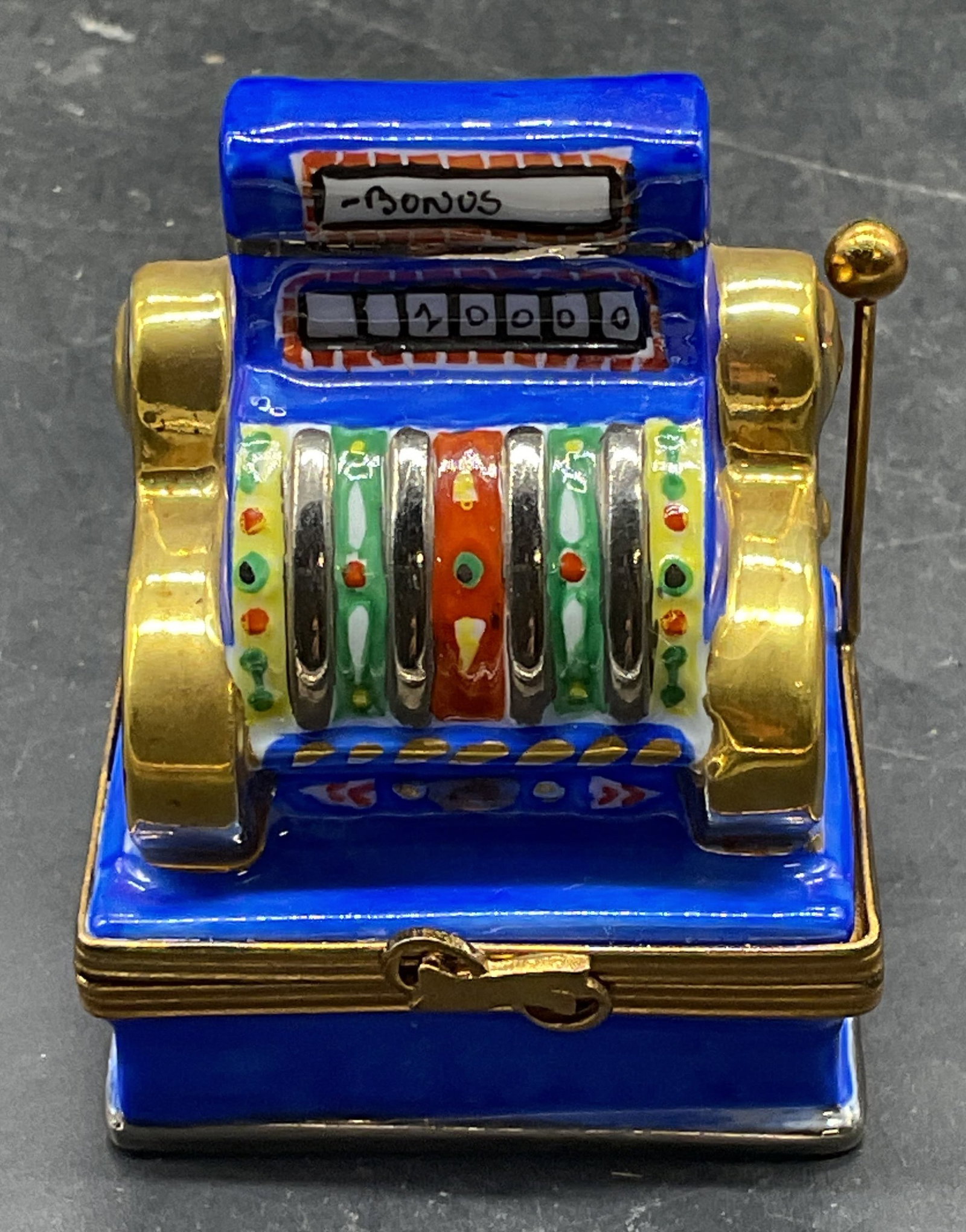 RMC Limoges Porcelain Slot Machine Trinket Box (1 of 6)