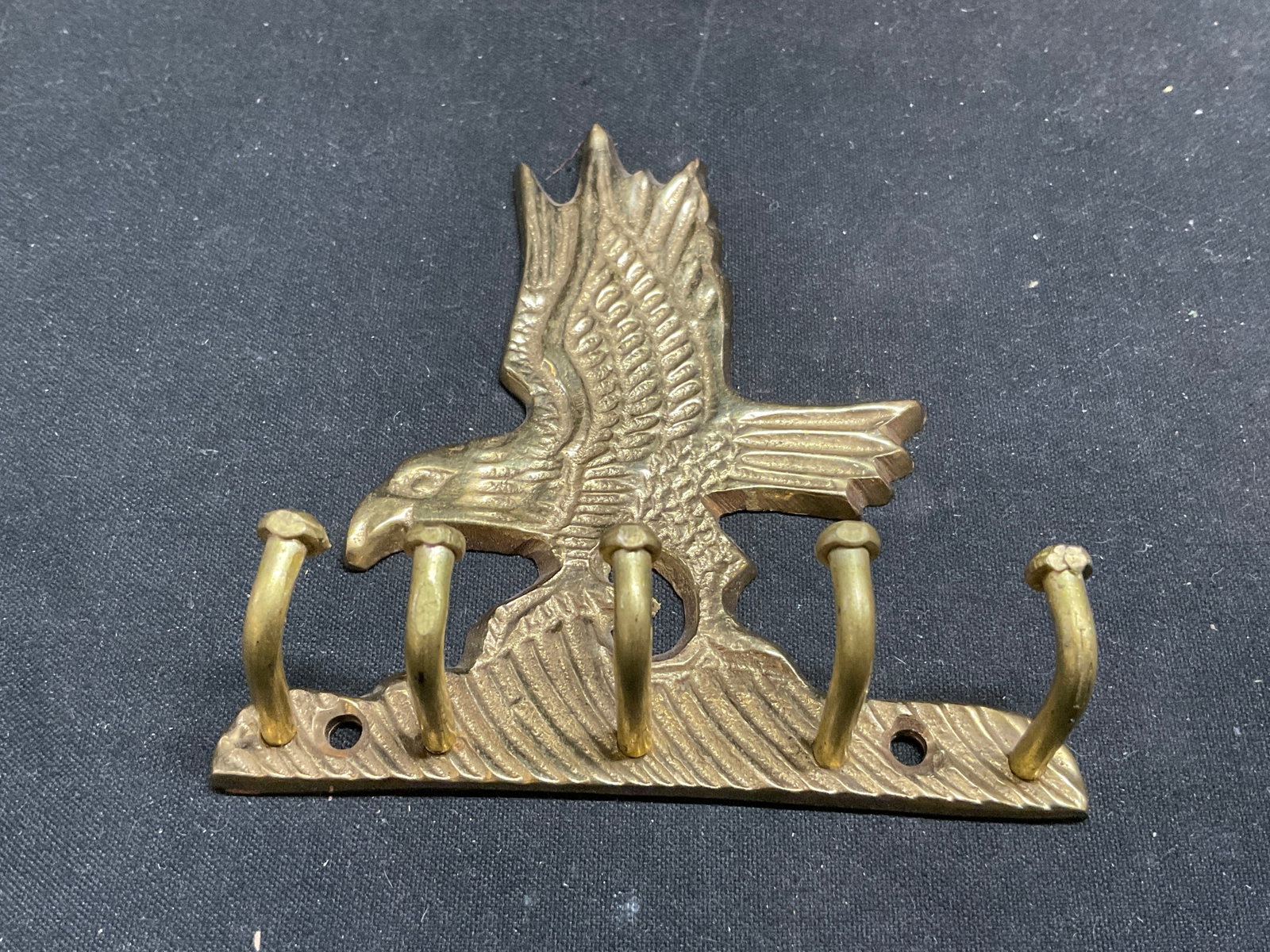 VTG Solid Brass Bald Eagle Key Rack - 4