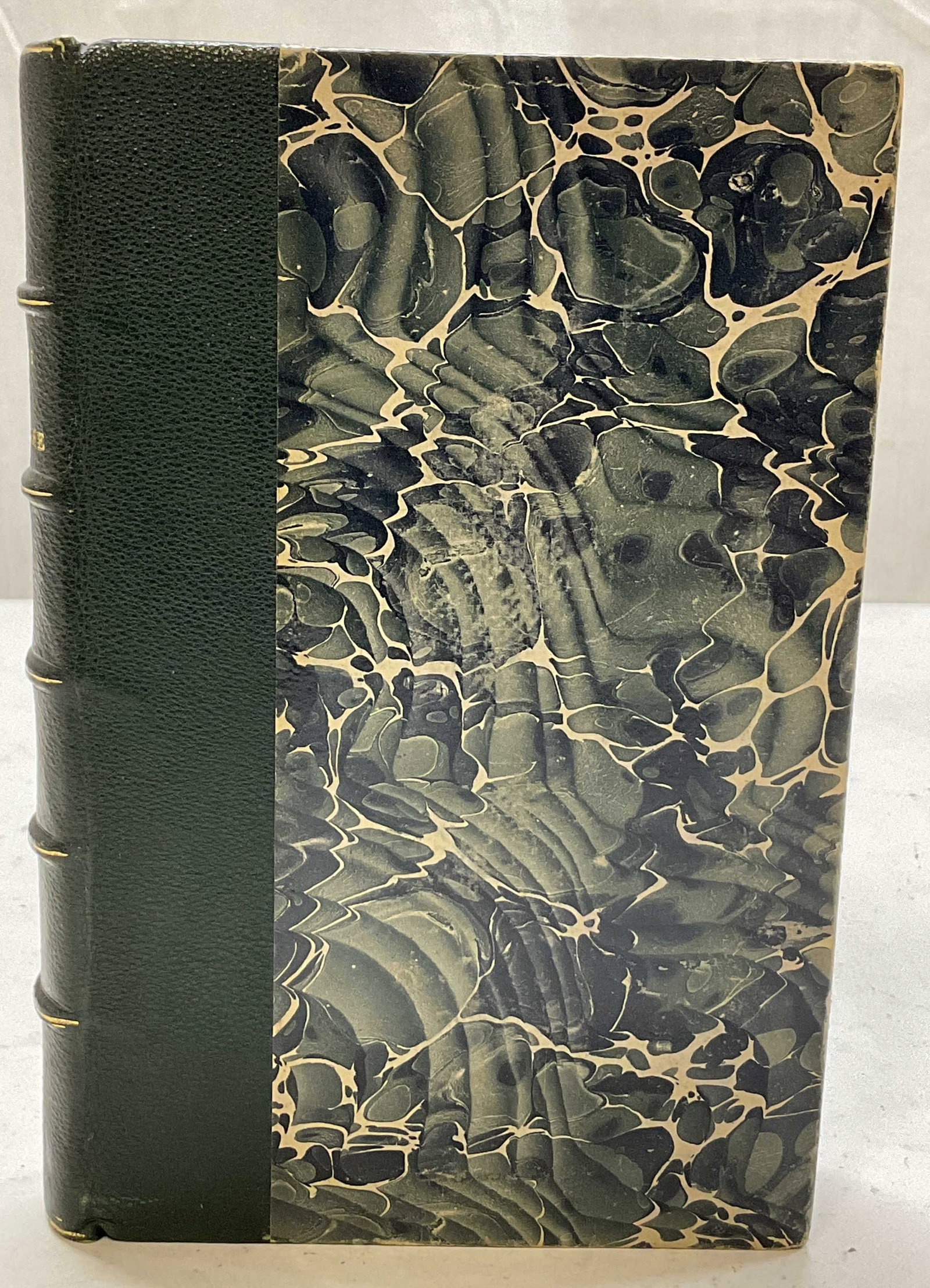 1896 Theatre Complet De Eugene Labiche Bk: Theatre Complet De Eugene Labiche. Volume 7. Published by Calmann Levy, 1896. Hard cover leather bound with gilt embossed trim and marble design. Text reads in French. Measures approx 5 x 7.5 inches. 