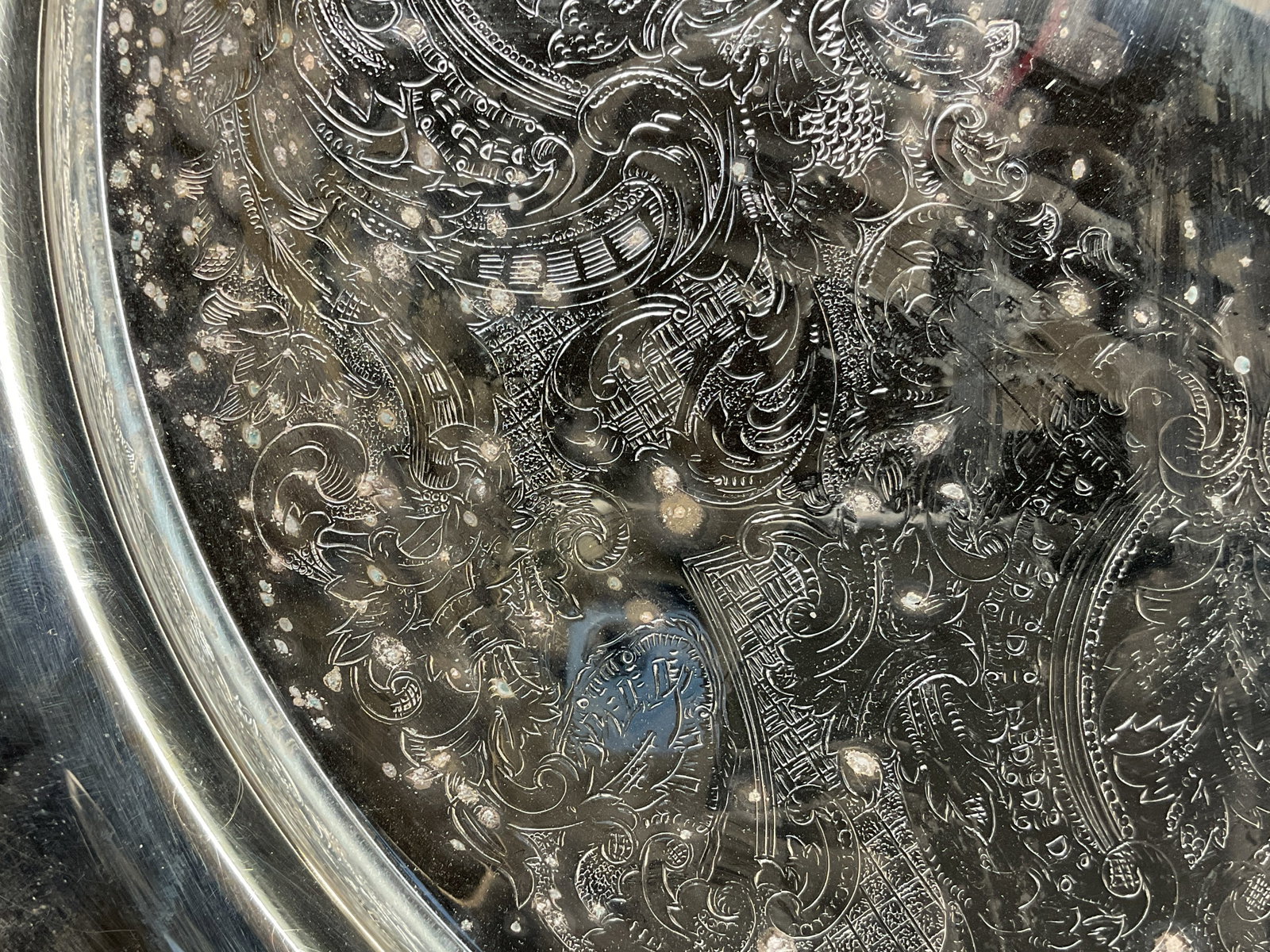Oneida Silver Plated Handled Serving Tray USA - 7