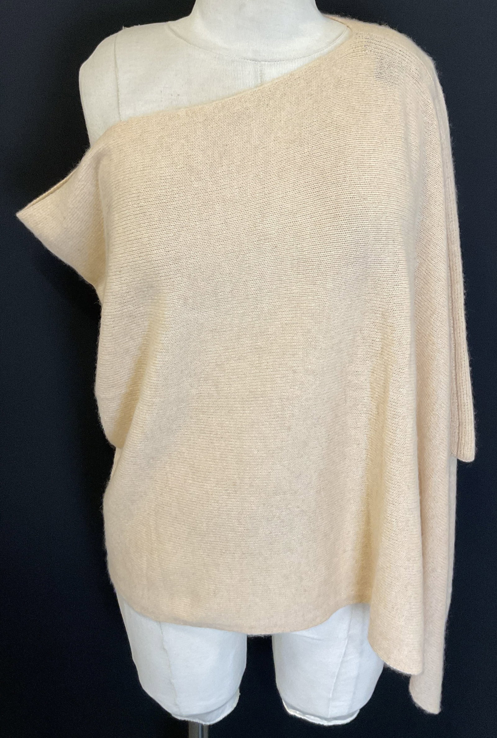 Claudia Nichole Tan Cashmere Off Shoulder Sweater (1 of 8)
