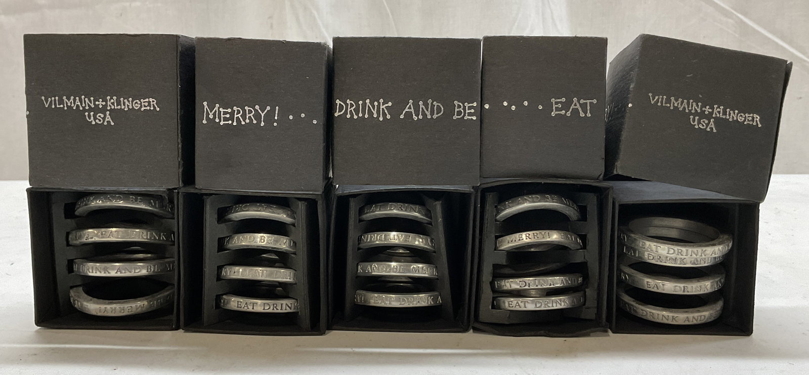 Set 20 Vilman & Klinger Pewter Napkin Rings (1 of 10)