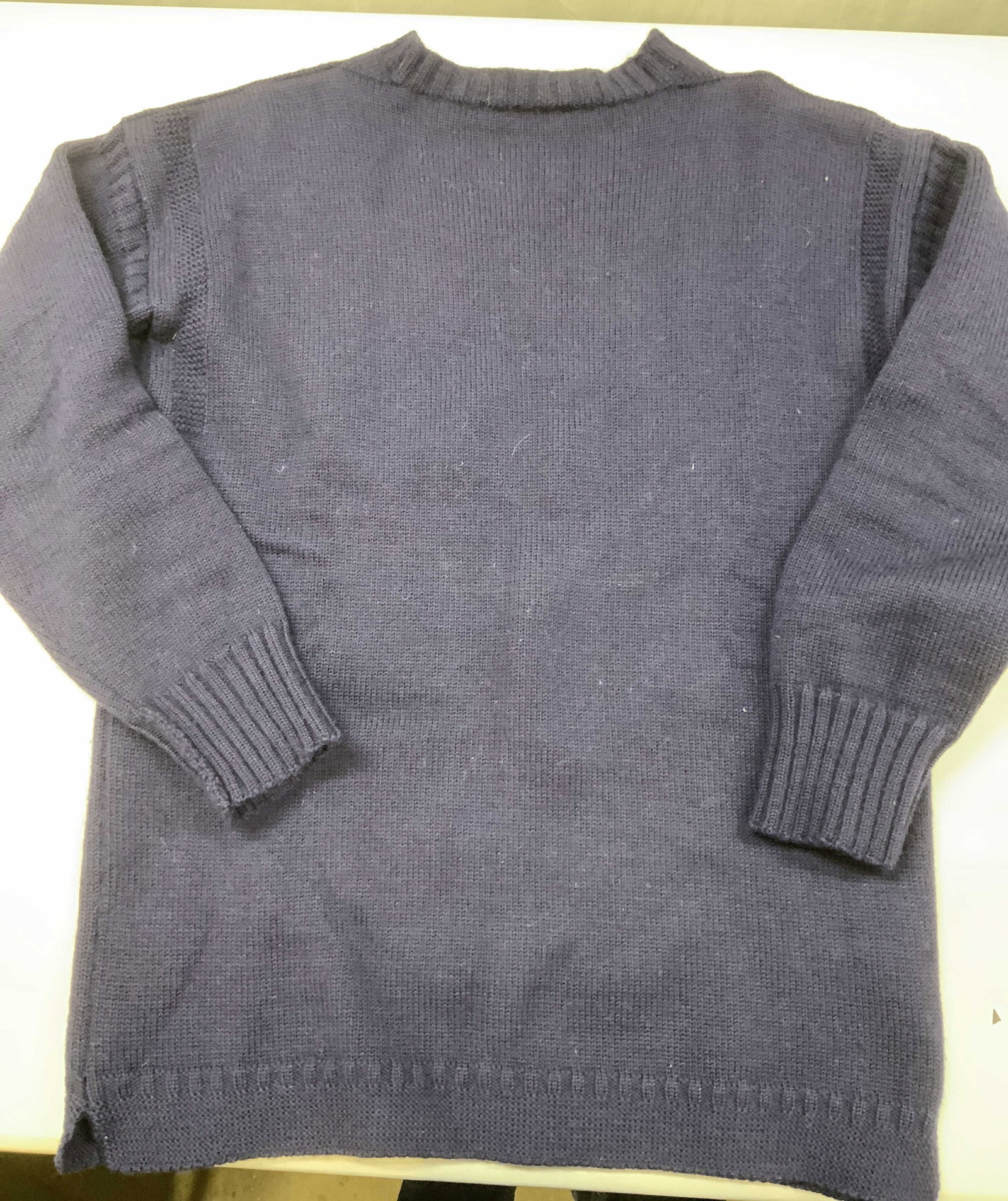 Vntg Le Tricoteur sweater, British Islands: vintage Le tricoteur tardtional guernsey fishermans sweater. Made of 100% wool in the British Islands. These sweaters are designed symmetrically with no front or back. It is recommended to rotate the