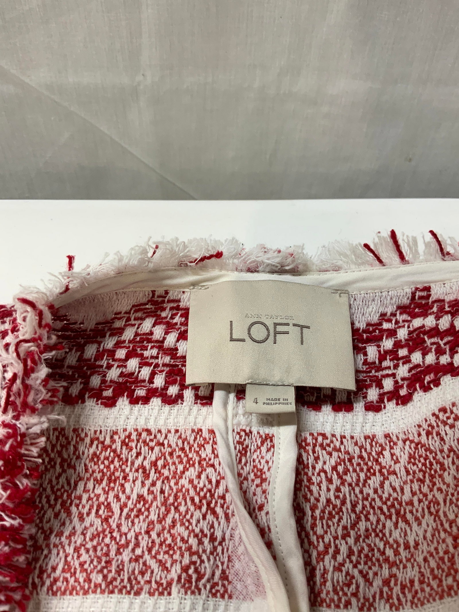 LOFT open front tweed jacket. - 7