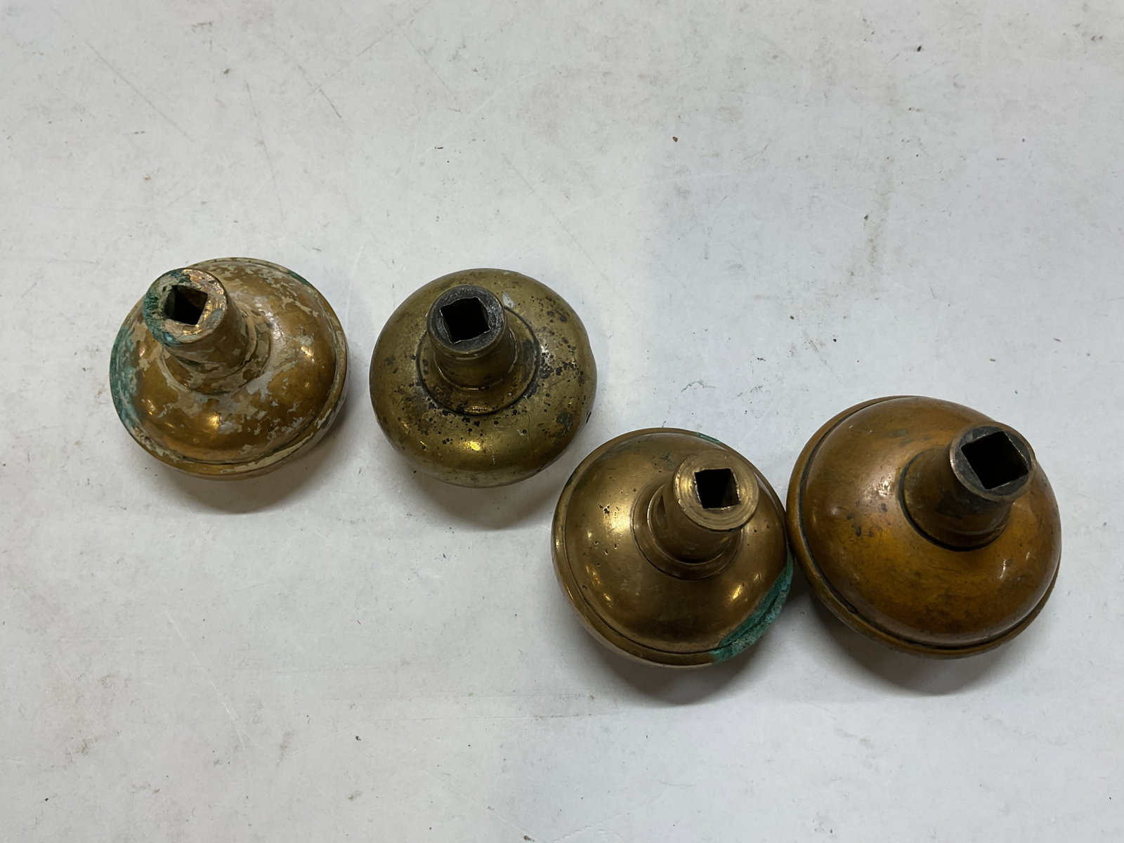 Lot 8 Antique Assorted Brass Door Knobs - 3