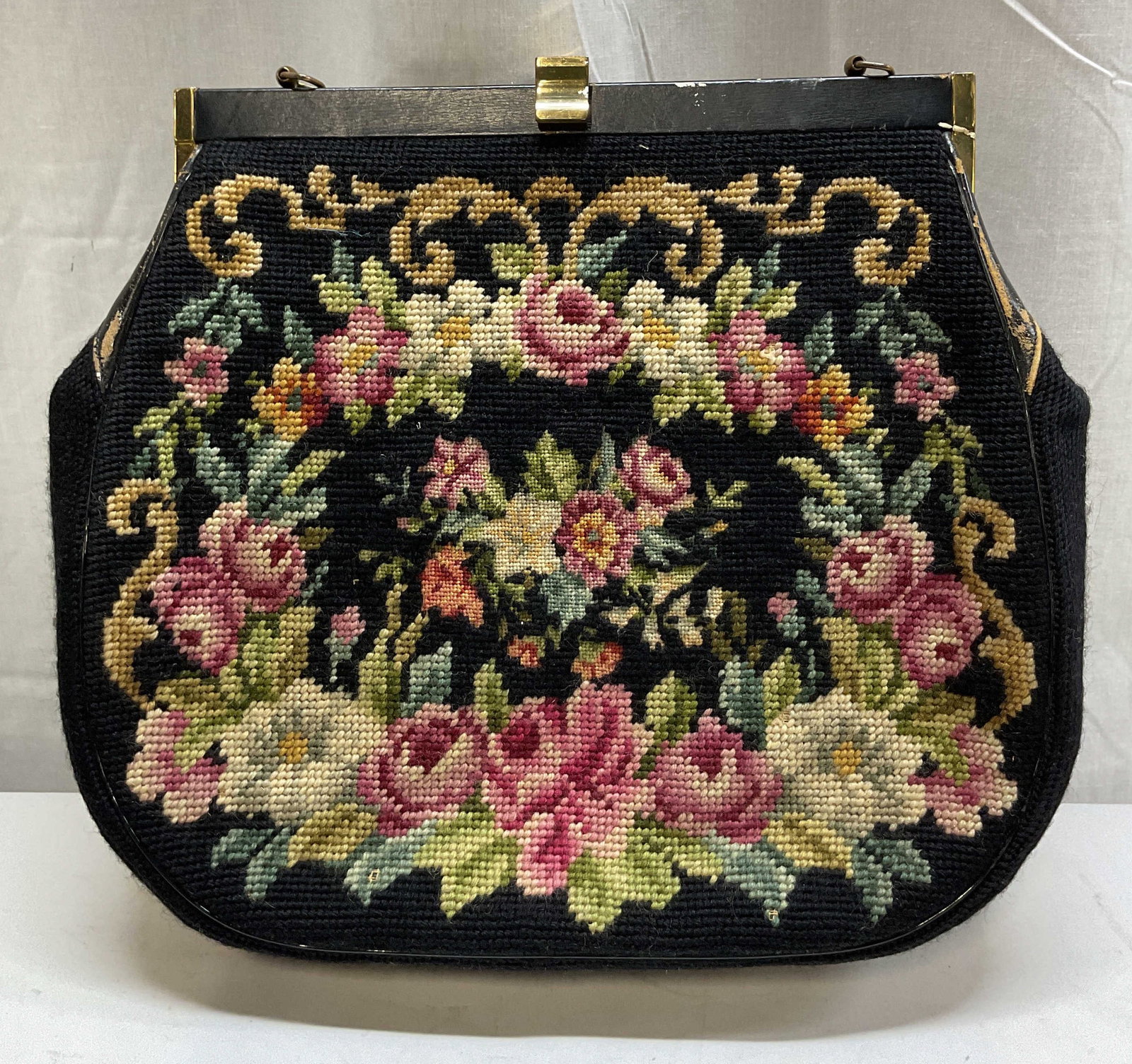 Eric Handbags Floral Needlepoint Hand Bag (1 of 11)
