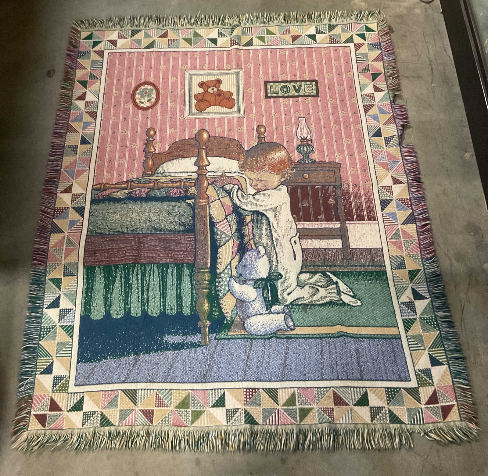 American Weavers Bedtime Prayer Woven Blanket (1 of 11)