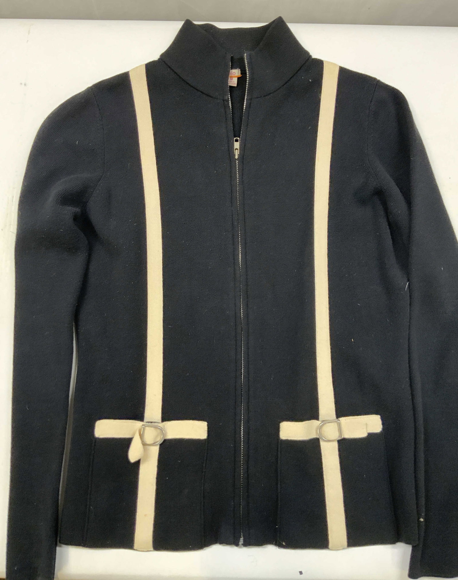 Vntg Olo zip up knit sweater jacket (1 of 6)