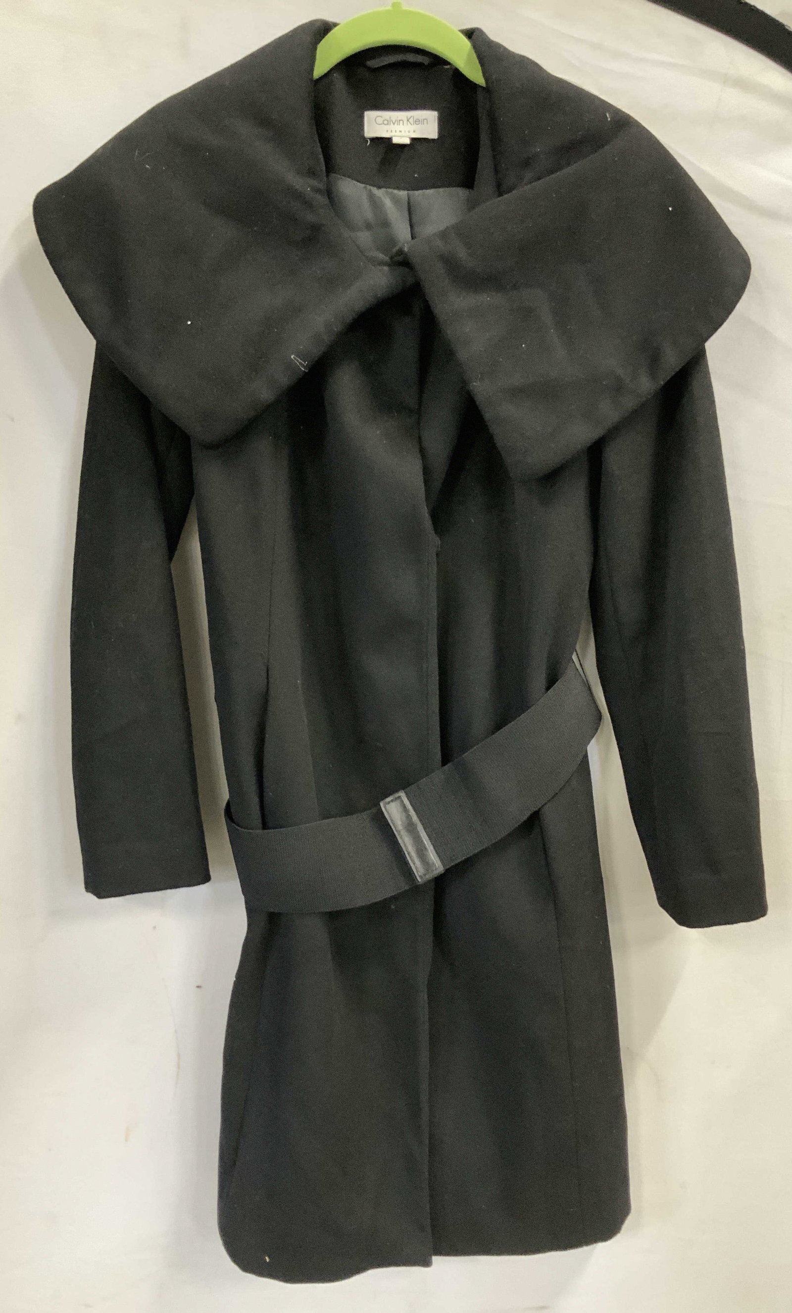 Vntg Calvin Klein black dress coat (1 of 7)