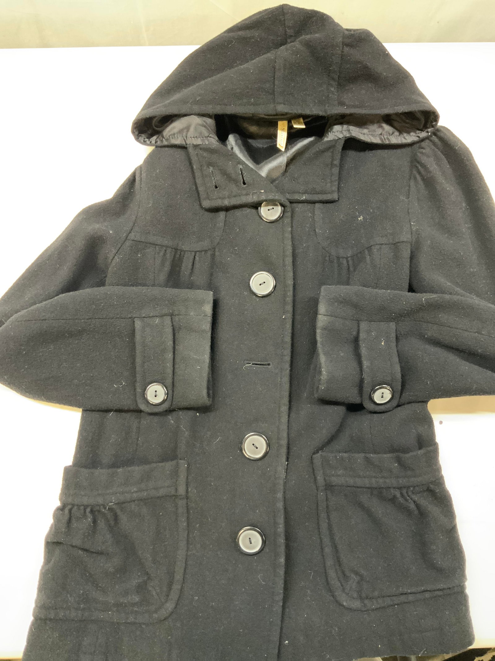 Vntg Susina black pea coat (1 of 7)