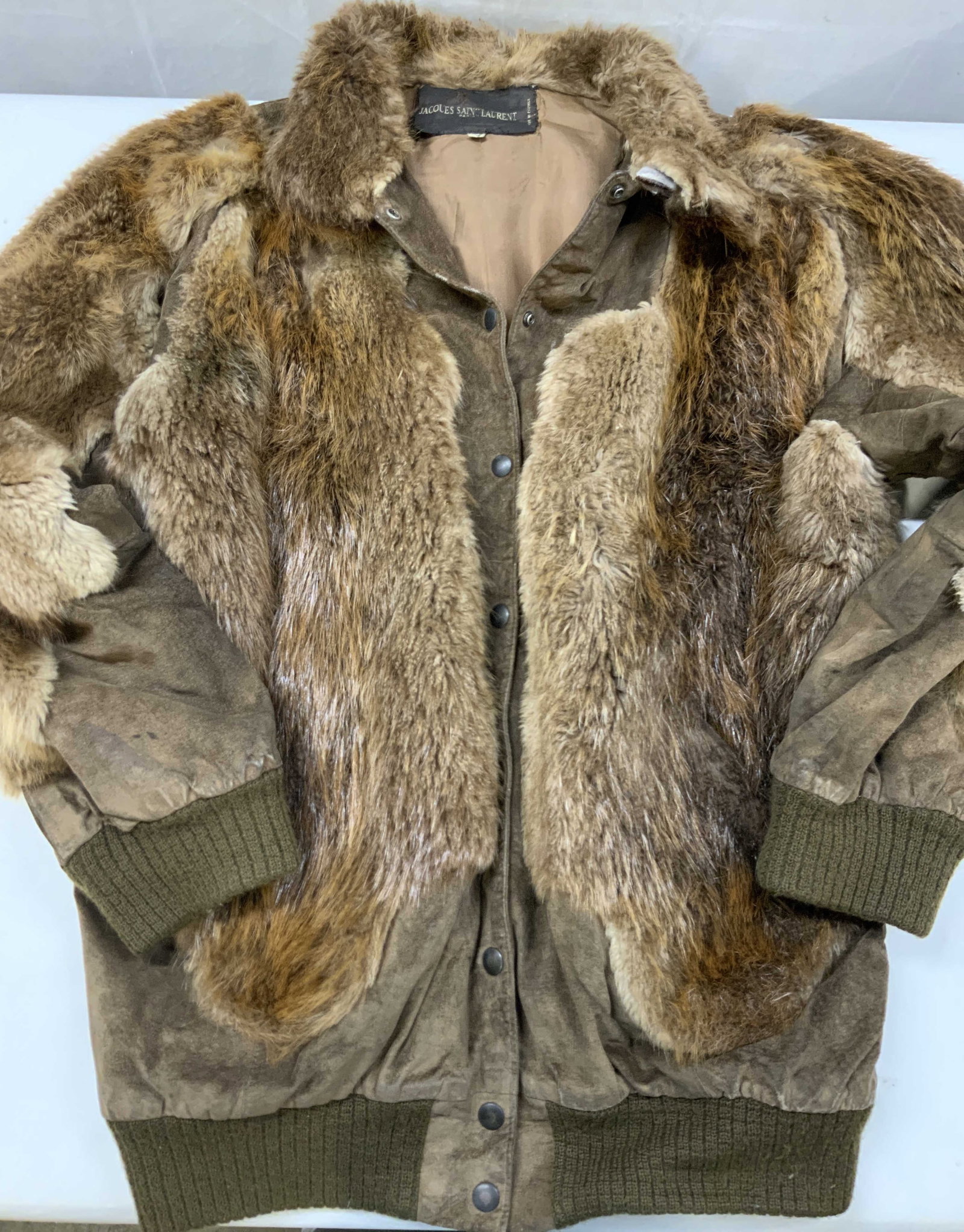 Vntg Jacques Saint Laurent fur jacket, Paris 1980 (1 of 9)