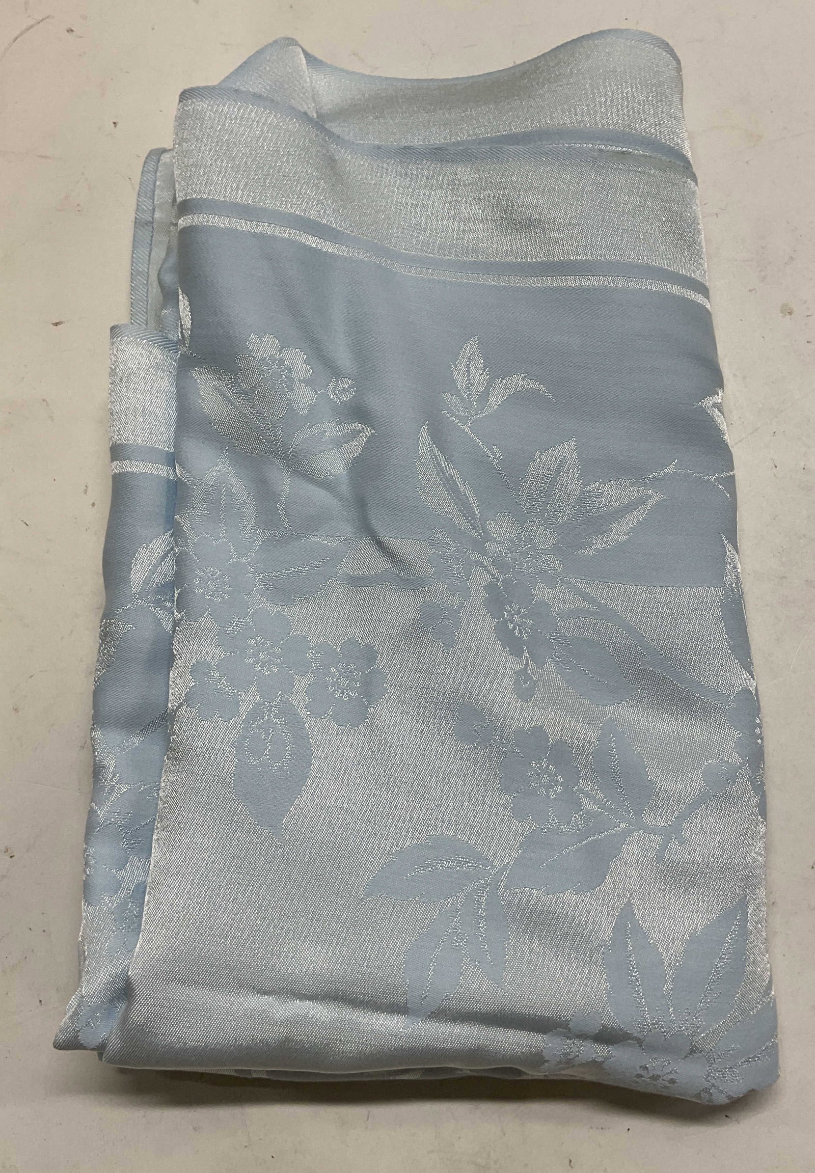 Vintage Blue Floral Linen Tablecloth (1 of 7)