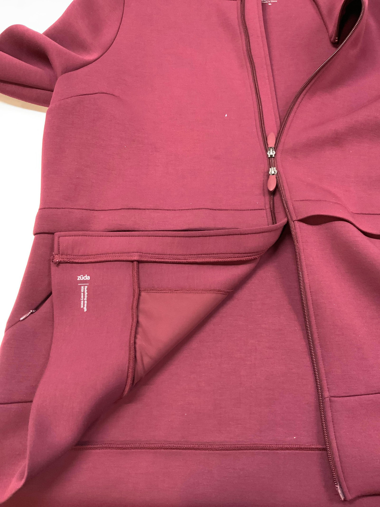 Zuda belted scuba zip front jacket - 4