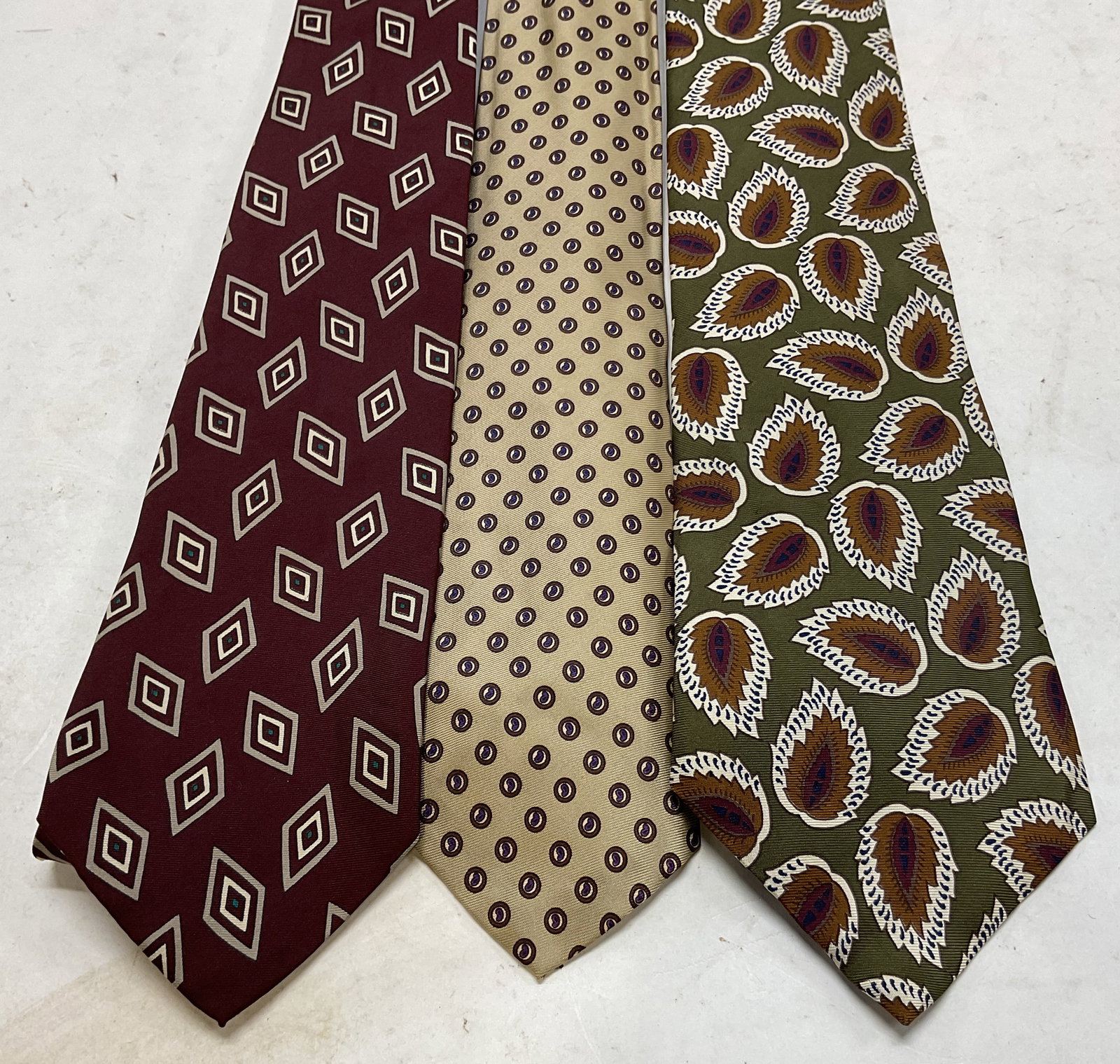 Lot 3 Assorted Pattern Silk Neck Ties USA (1 of 6)